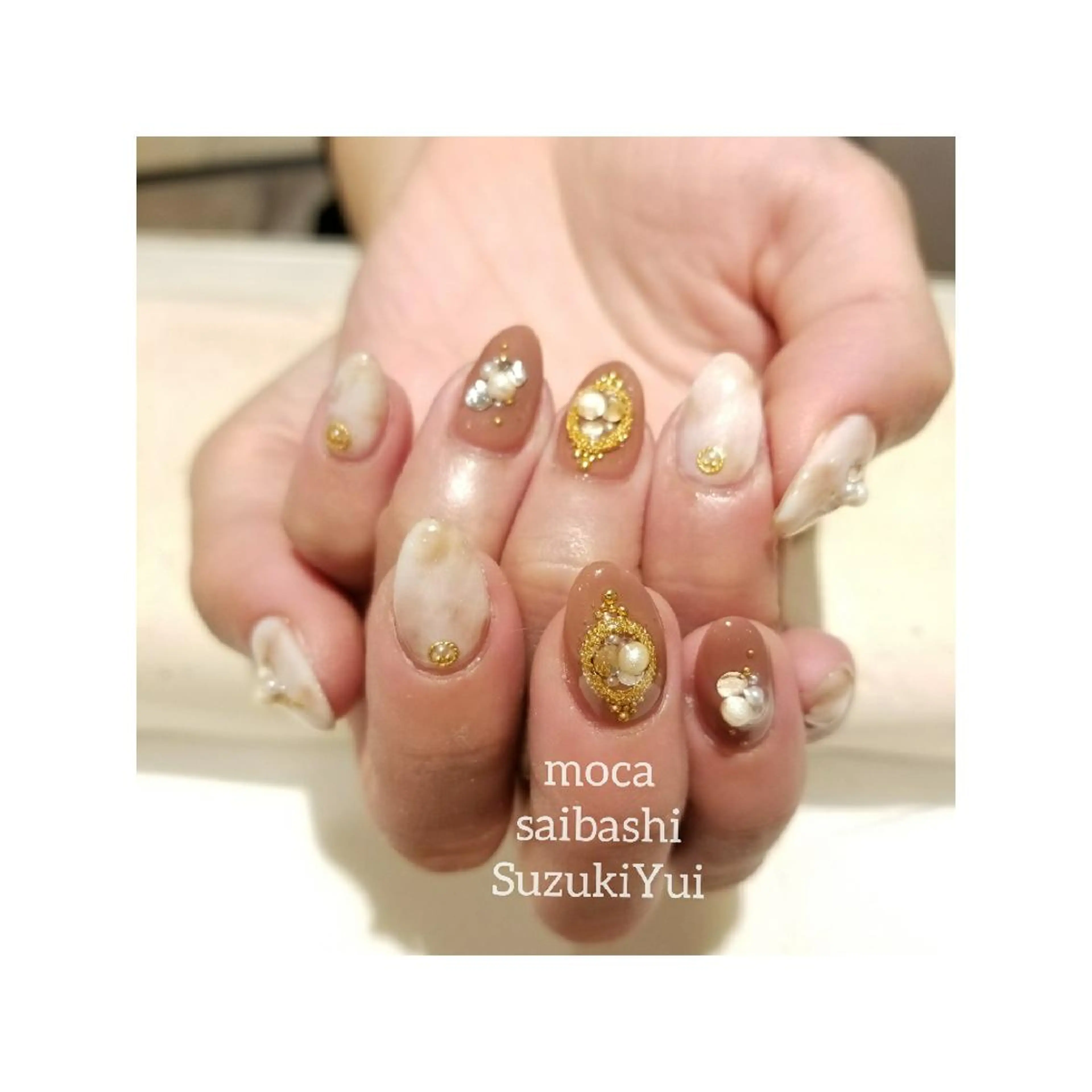ネイル ブライダルネイル 鈴木 ゆいのネイルデザイン