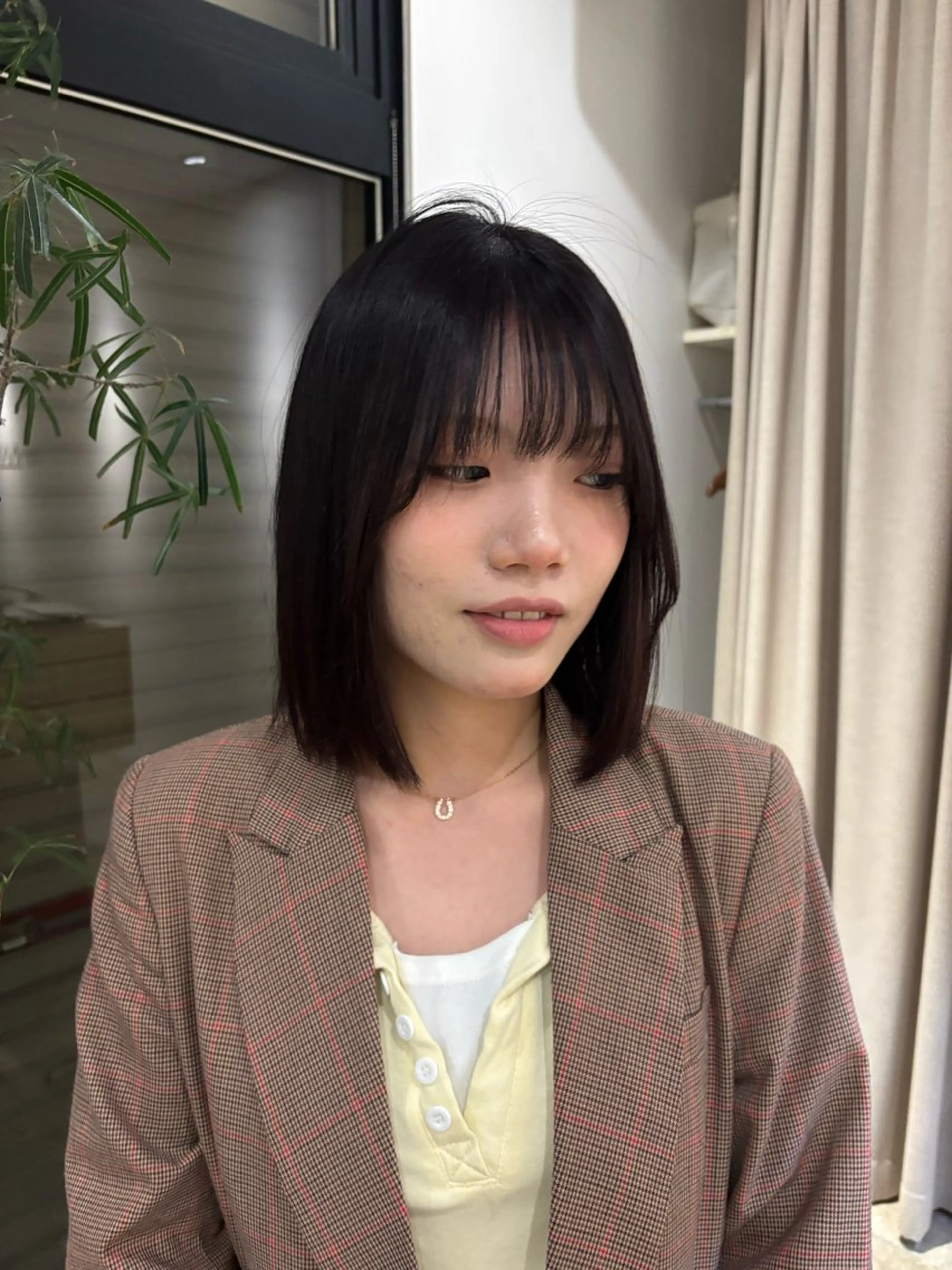 ミディアム カラー レッドカラー ヘアカラー NAVY/ Miharuのヘアスタイル