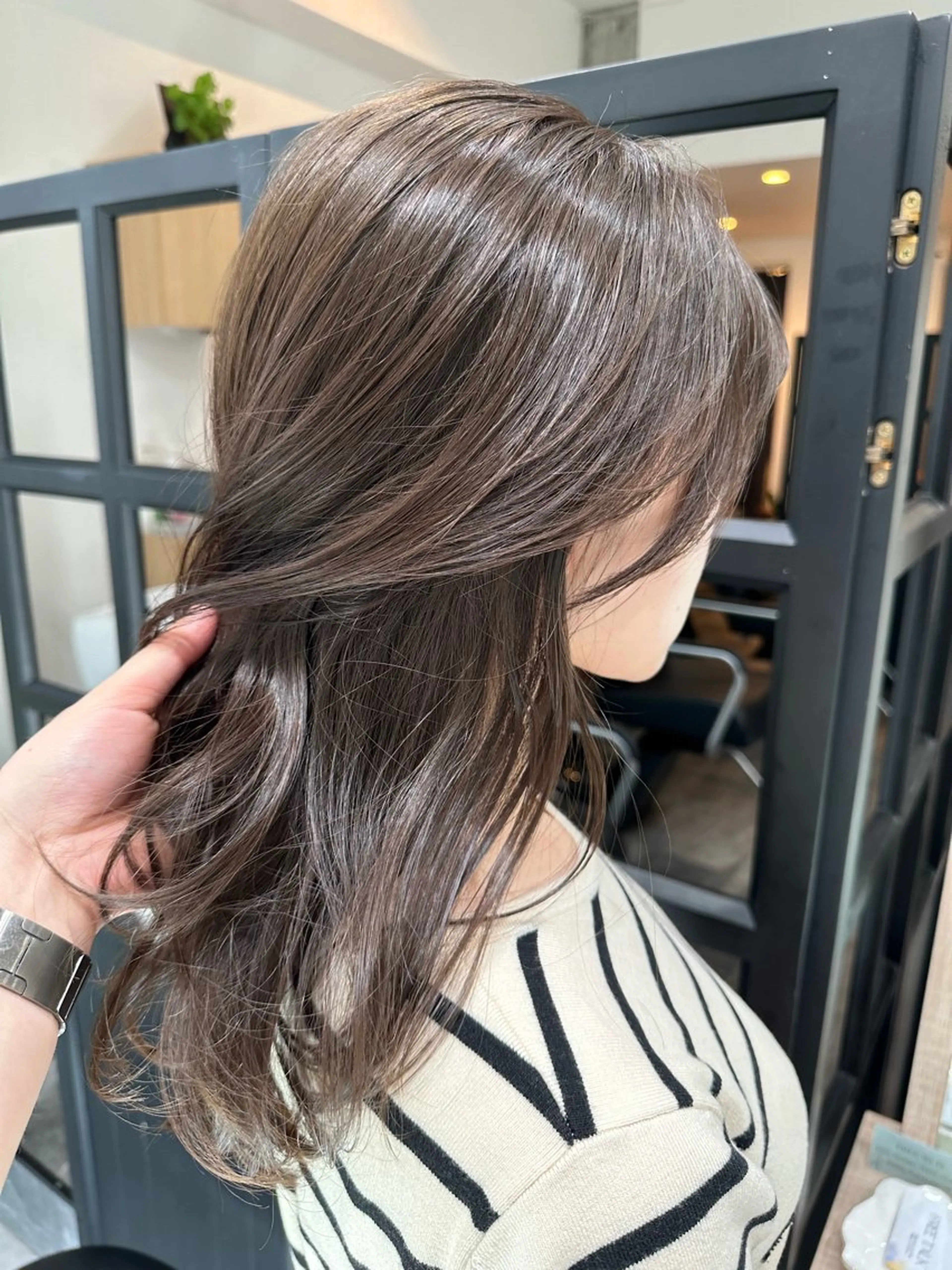 ミディアム カット ヘアカラー トリートメント ✨透明感カラー/縮毛 恵比寿HAYATO✨のヘアスタイル