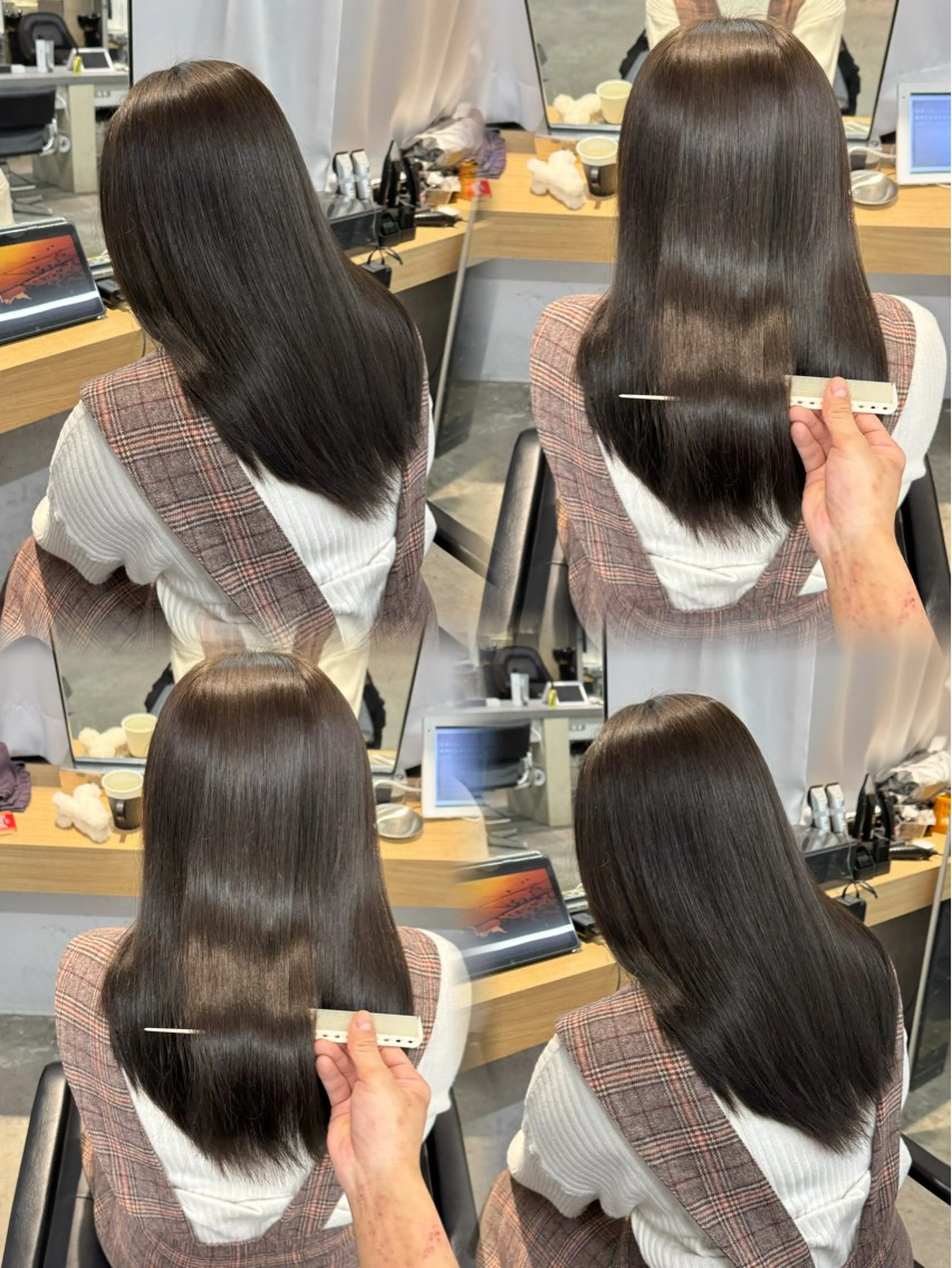 セミロング 縮毛矯正 leo/ロング／ レイヤーカット⛈️のヘアスタイル