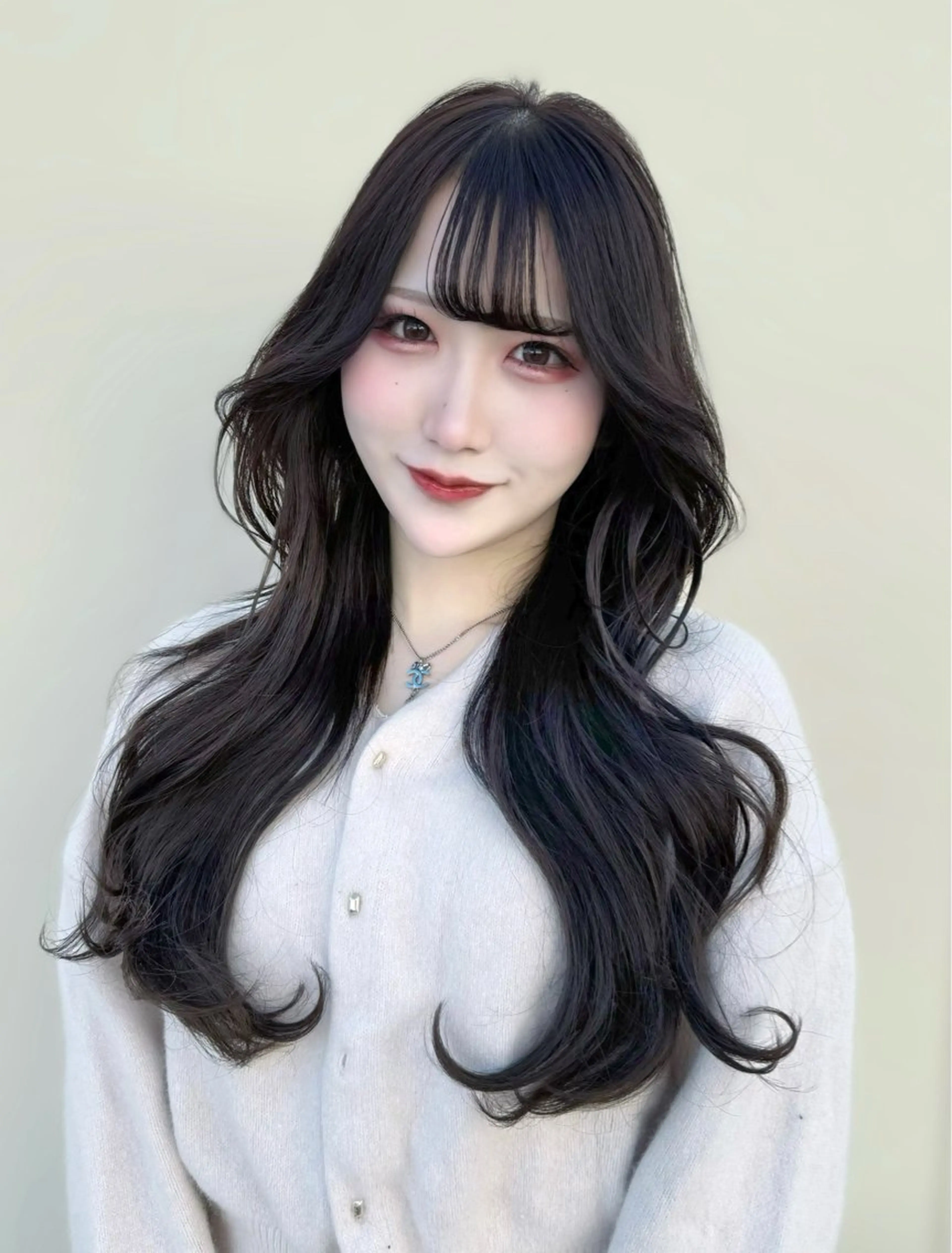 ロング カラー カット ヘアカラー トリートメント ヘッドスパ ヘアセット 韓国ヘア/レイヤー/ 顔まわり/りょーとのヘアスタイル
