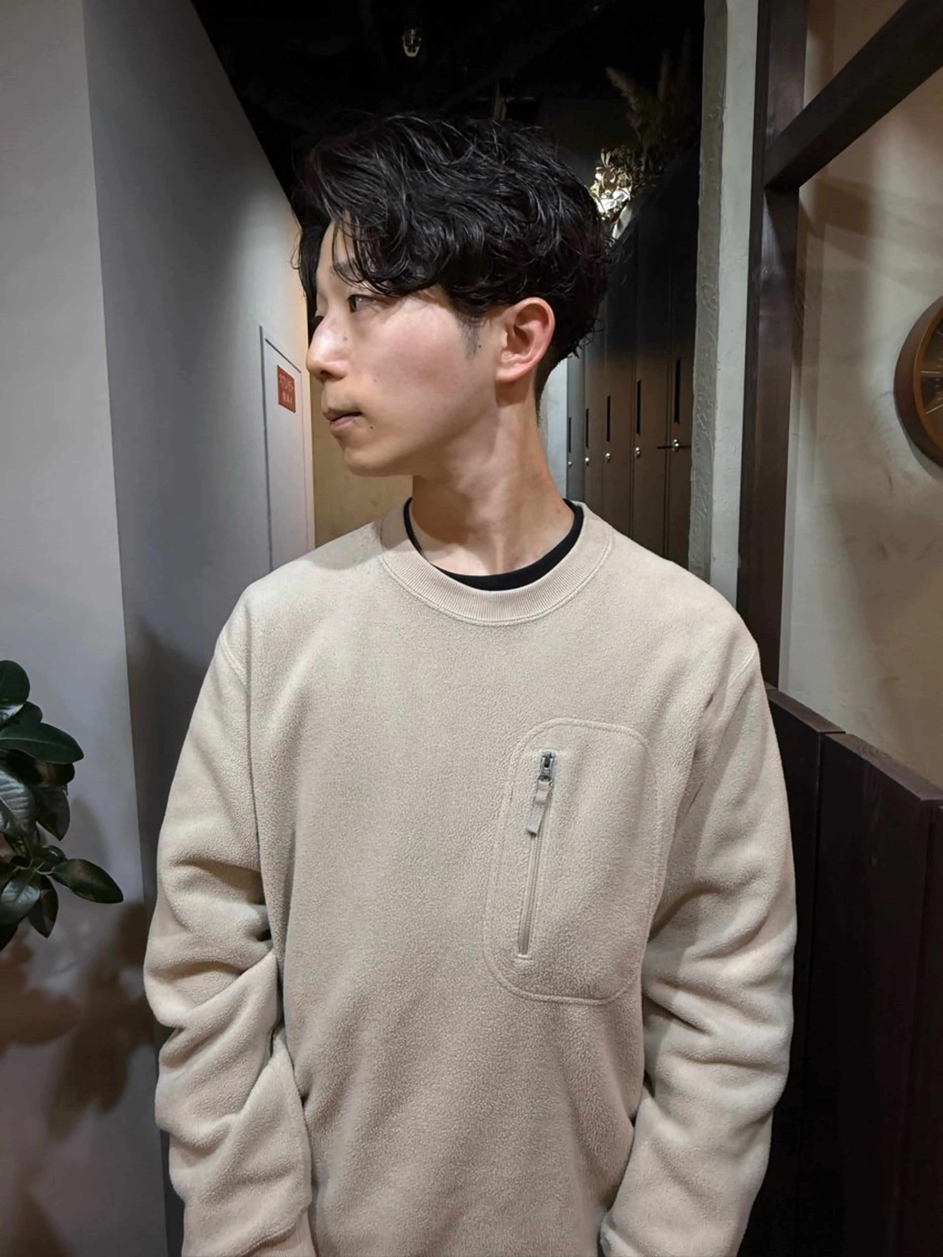 パーマ メンズ センターパート メンズパーマ カット パーマ メンズ特化美容師/栄 /本間さつきのヘアスタイル