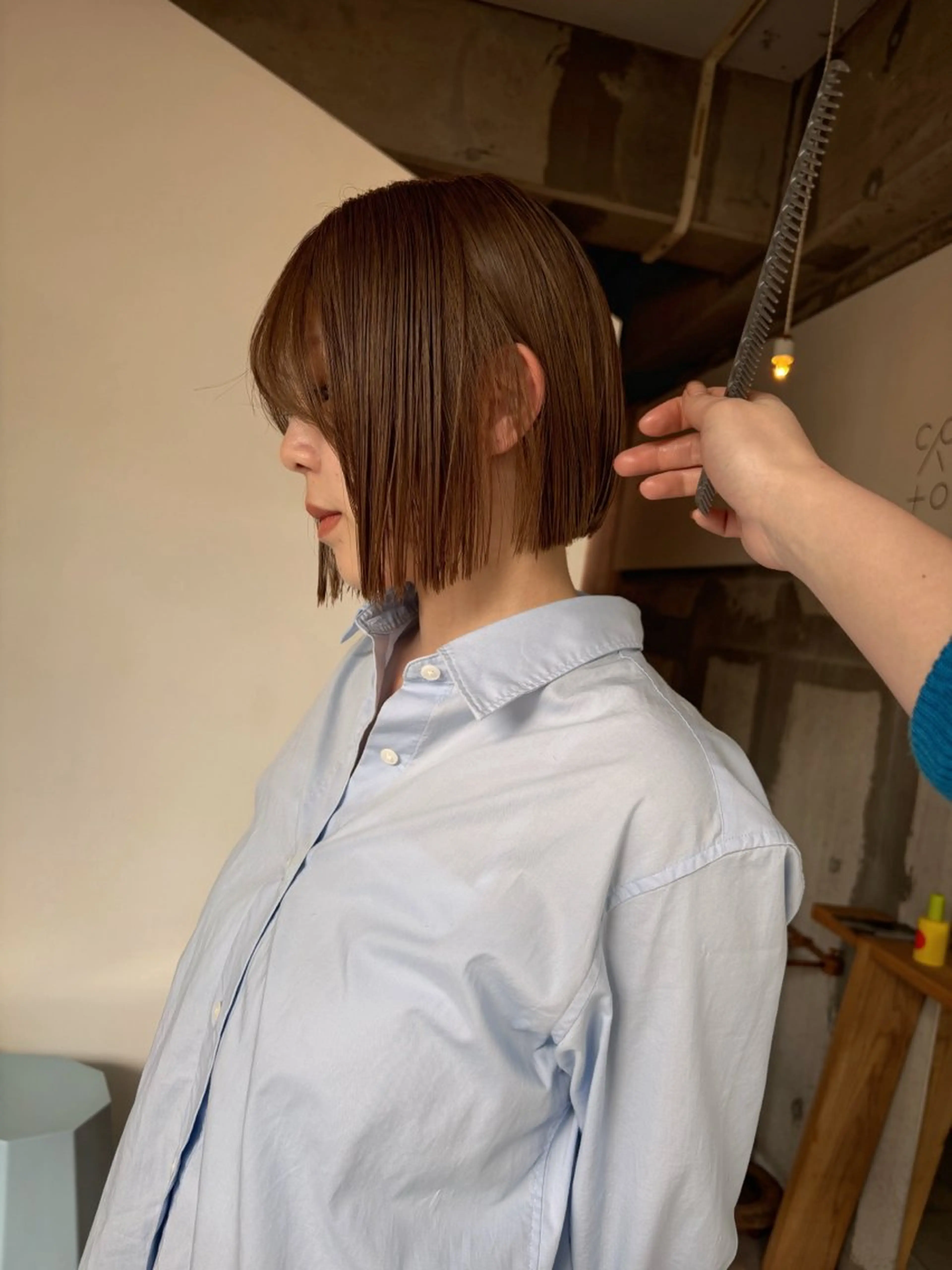 ショート mirai/レイヤー ボブ/デザインのヘアスタイル