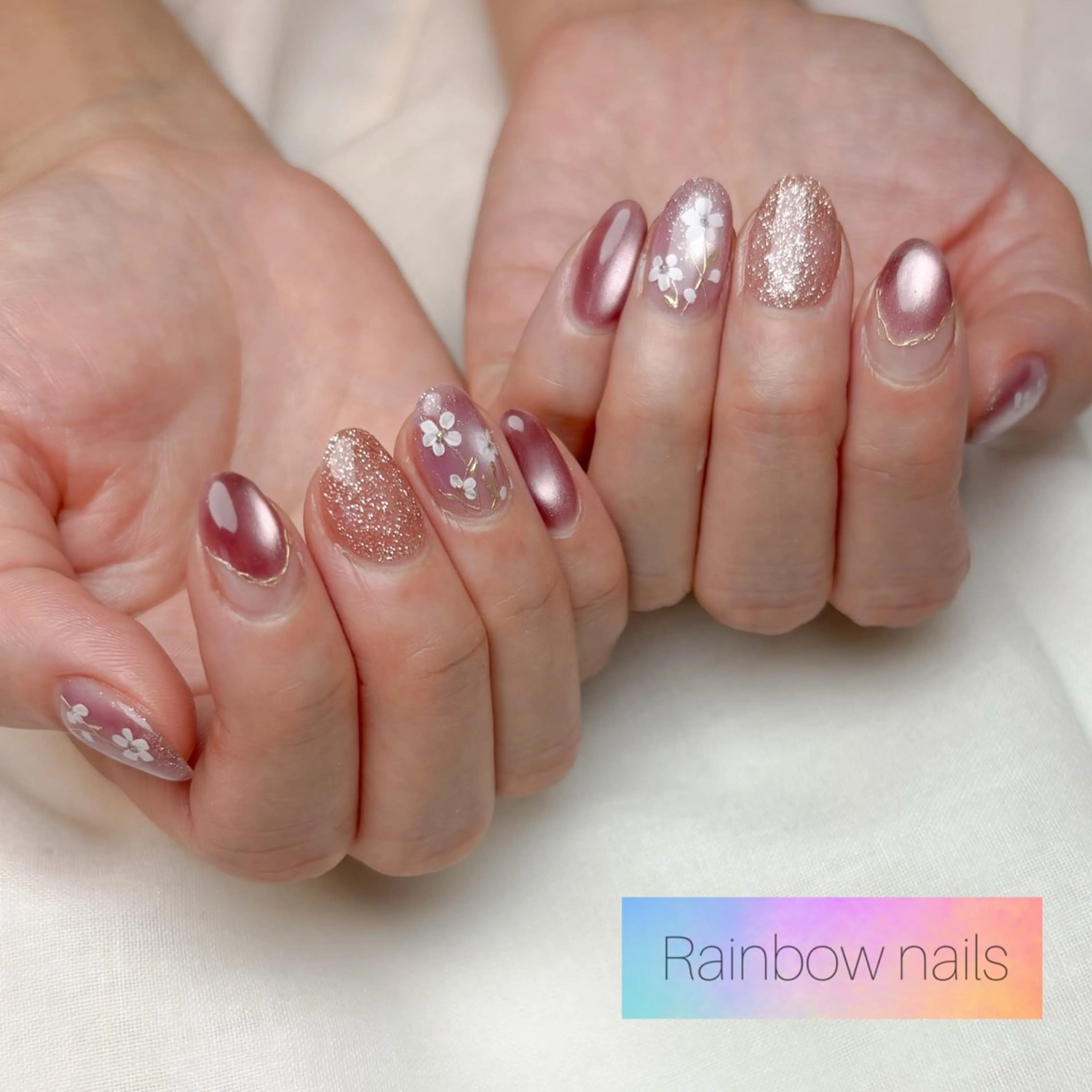 ネイル Rainbow nailsくろちゃんのネイルデザイン