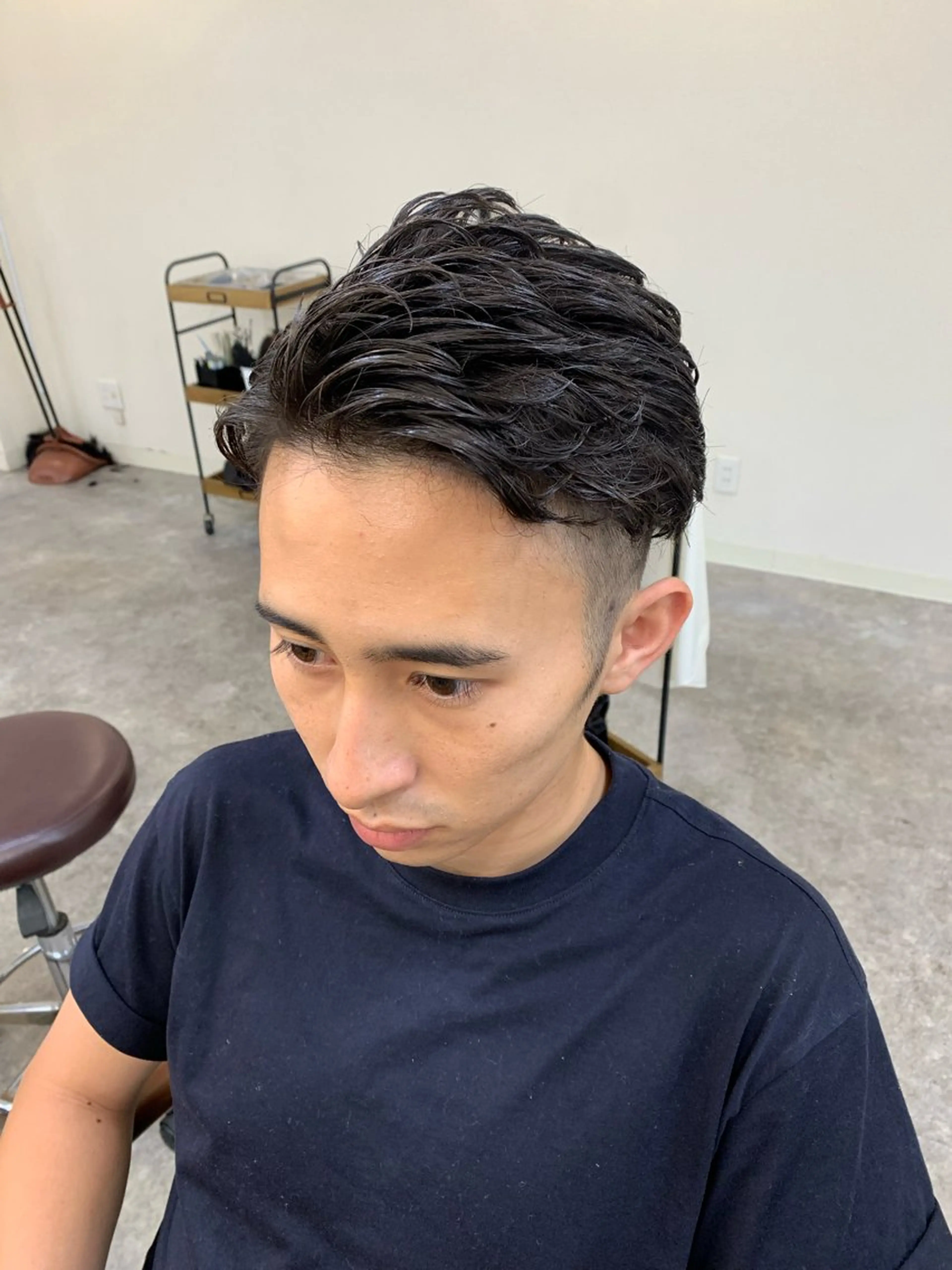 ショート パーマ カット パーマ トリートメント 西尾 太郎のヘアスタイル