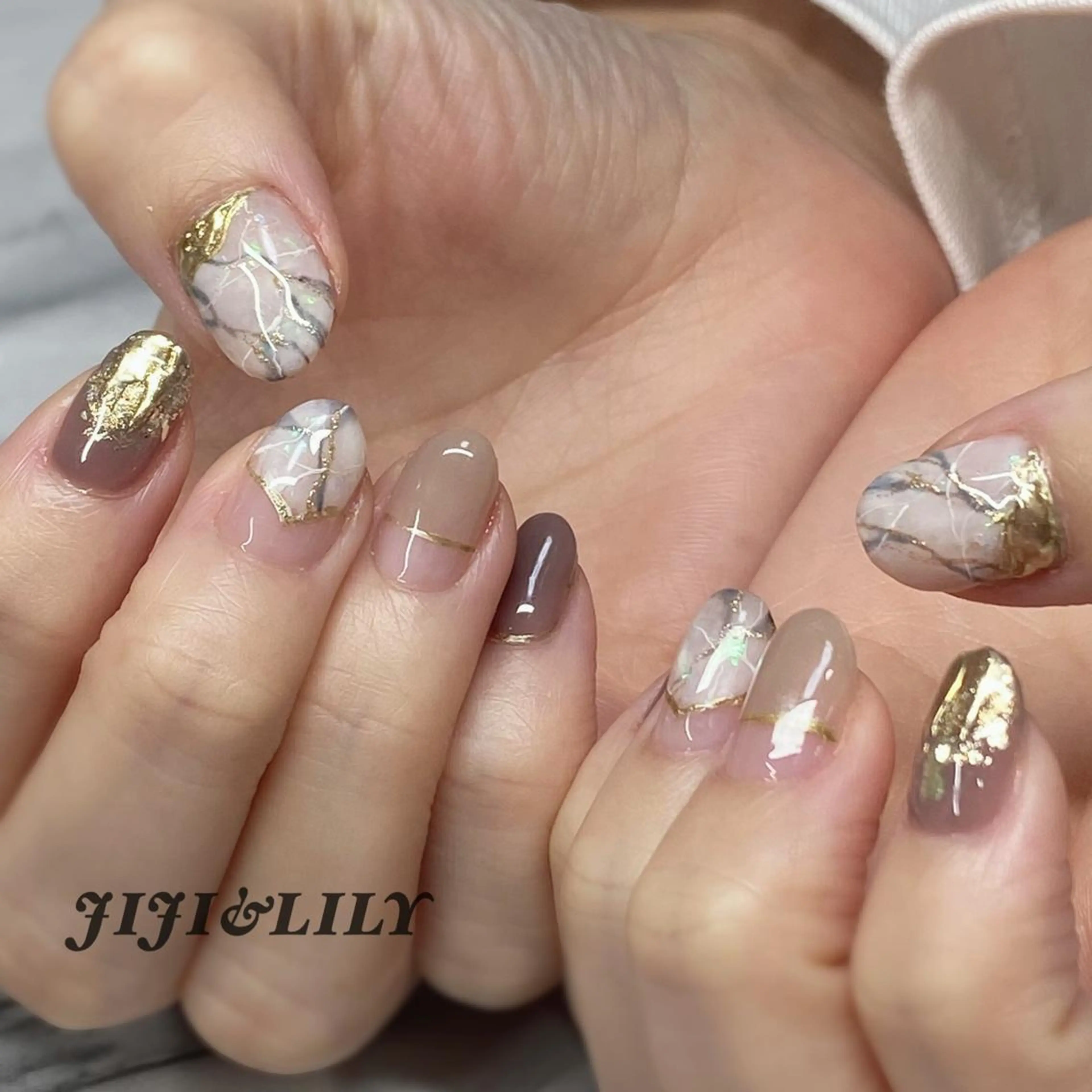 ネイル 大理石ネイル(マーブル) 豊田 圭子のネイルデザイン