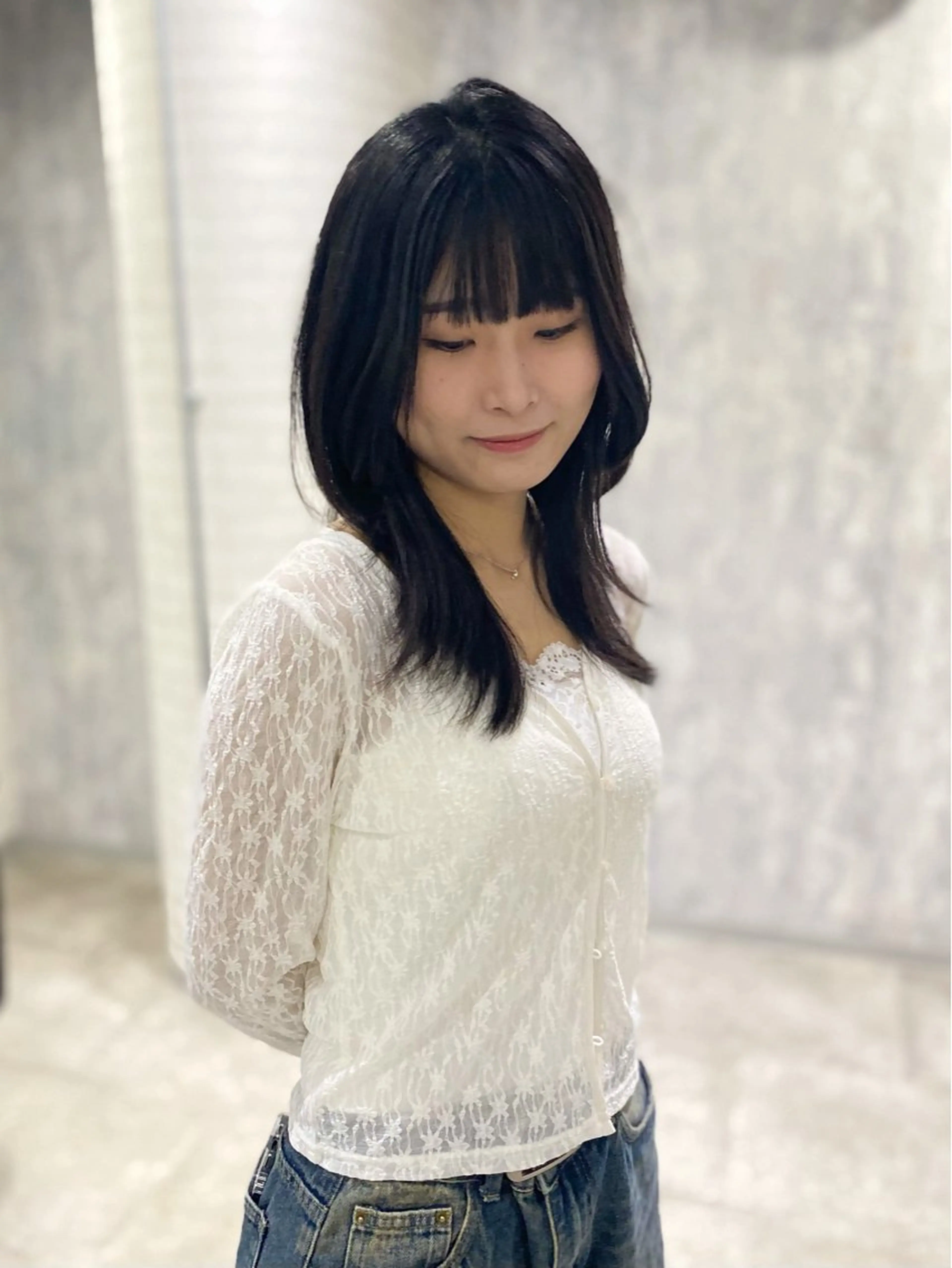 ロング カラー 透明感カラー 韓国風ヘア カット ヘアカラー トリートメント shiori/透明感 /顔周り/髪質改善のヘアスタイル