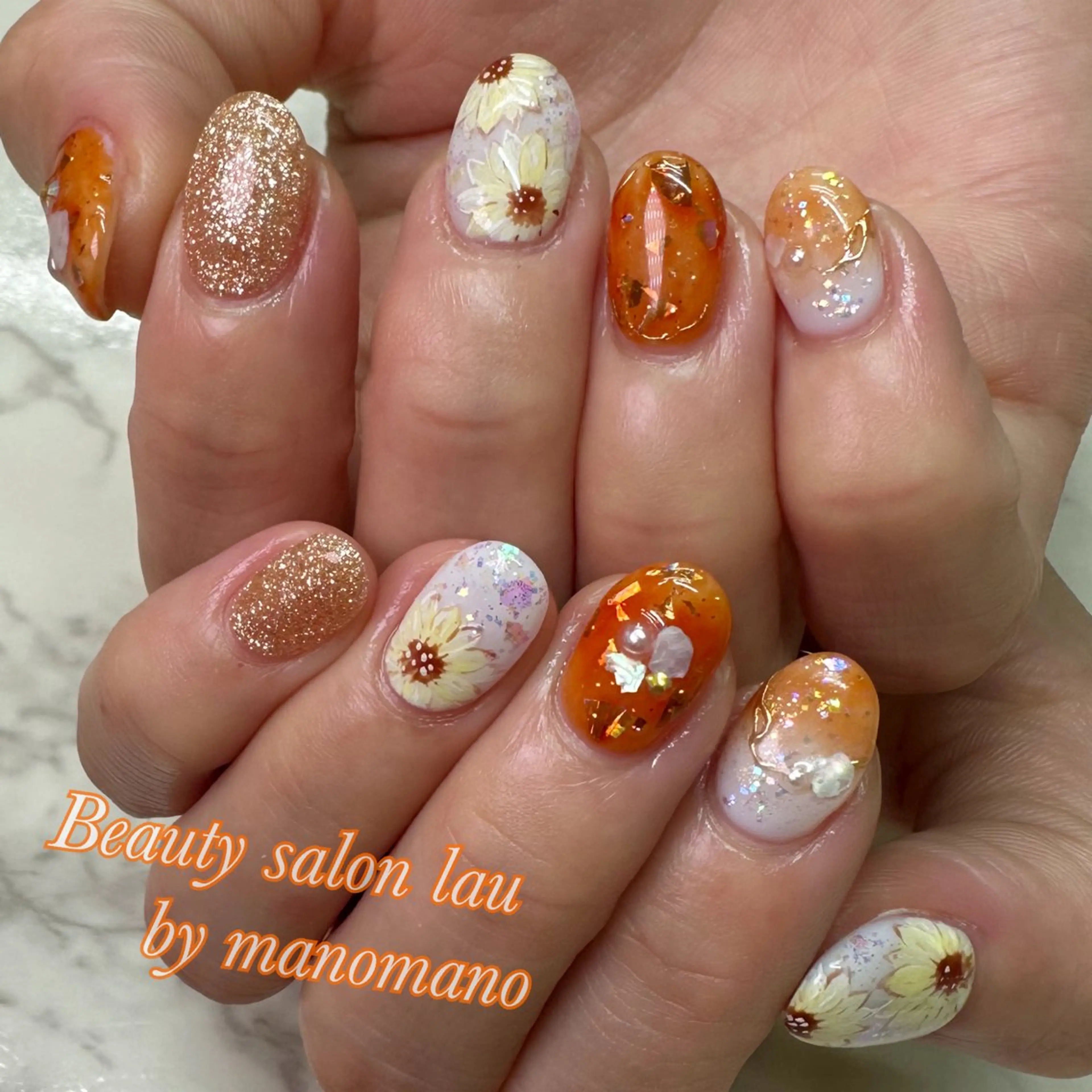 ネイル ハンドネイル ラウバイマノマノ なかざとのネイルデザイン