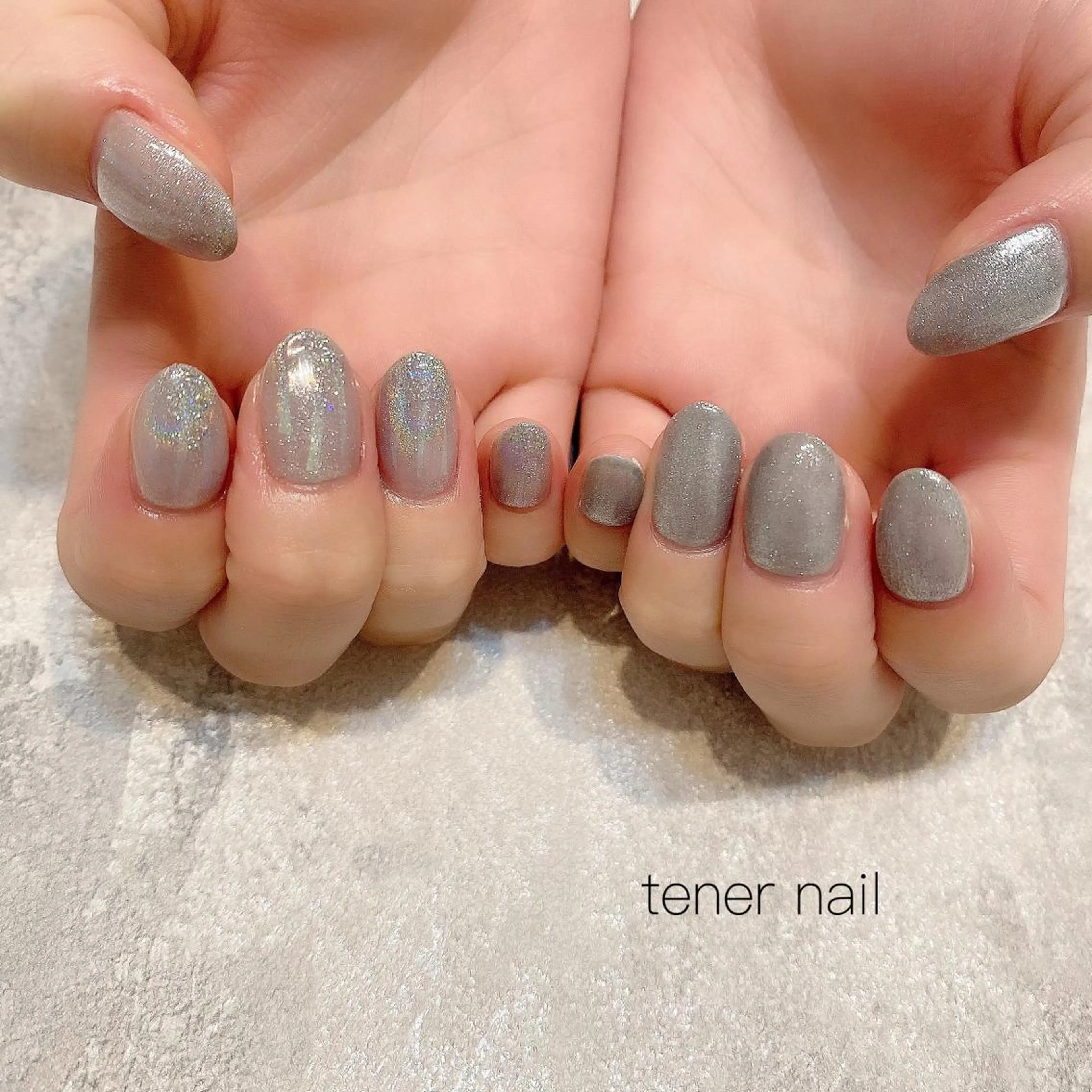 ネイル ラメ(グリッター) マグネットネイル テネルネイル tener nailのネイルデザイン