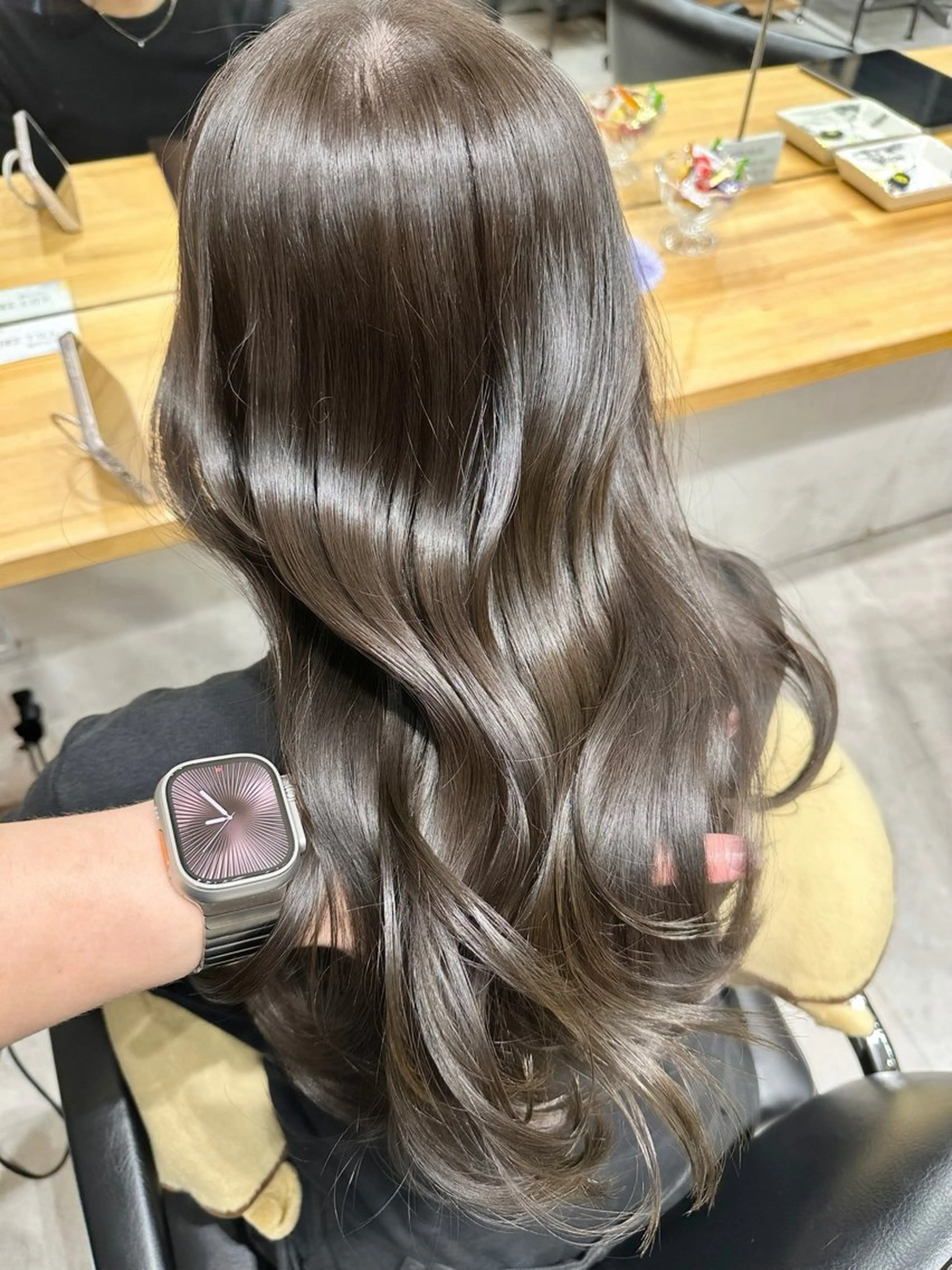 セミロング カット ヘアカラー トリートメント ✨透明感カラー/縮毛 恵比寿HAYATO✨のヘアスタイル