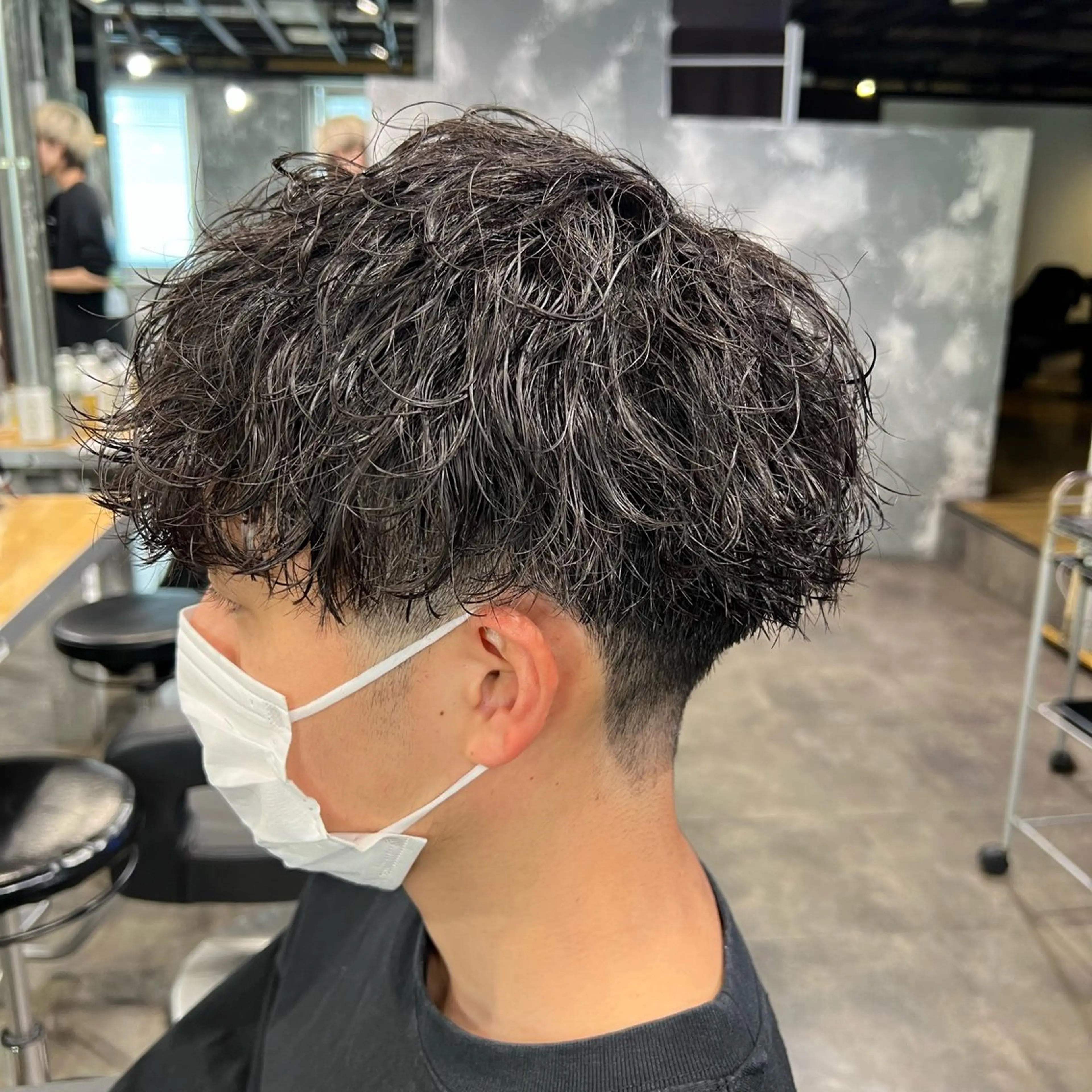 ショート カラー パーマ ヘアアレンジ メンズ キッズ メンズパーマ 波巻きパーマ 🔷横浜1のパーマ 職人🔷将太郎のヘアスタイル