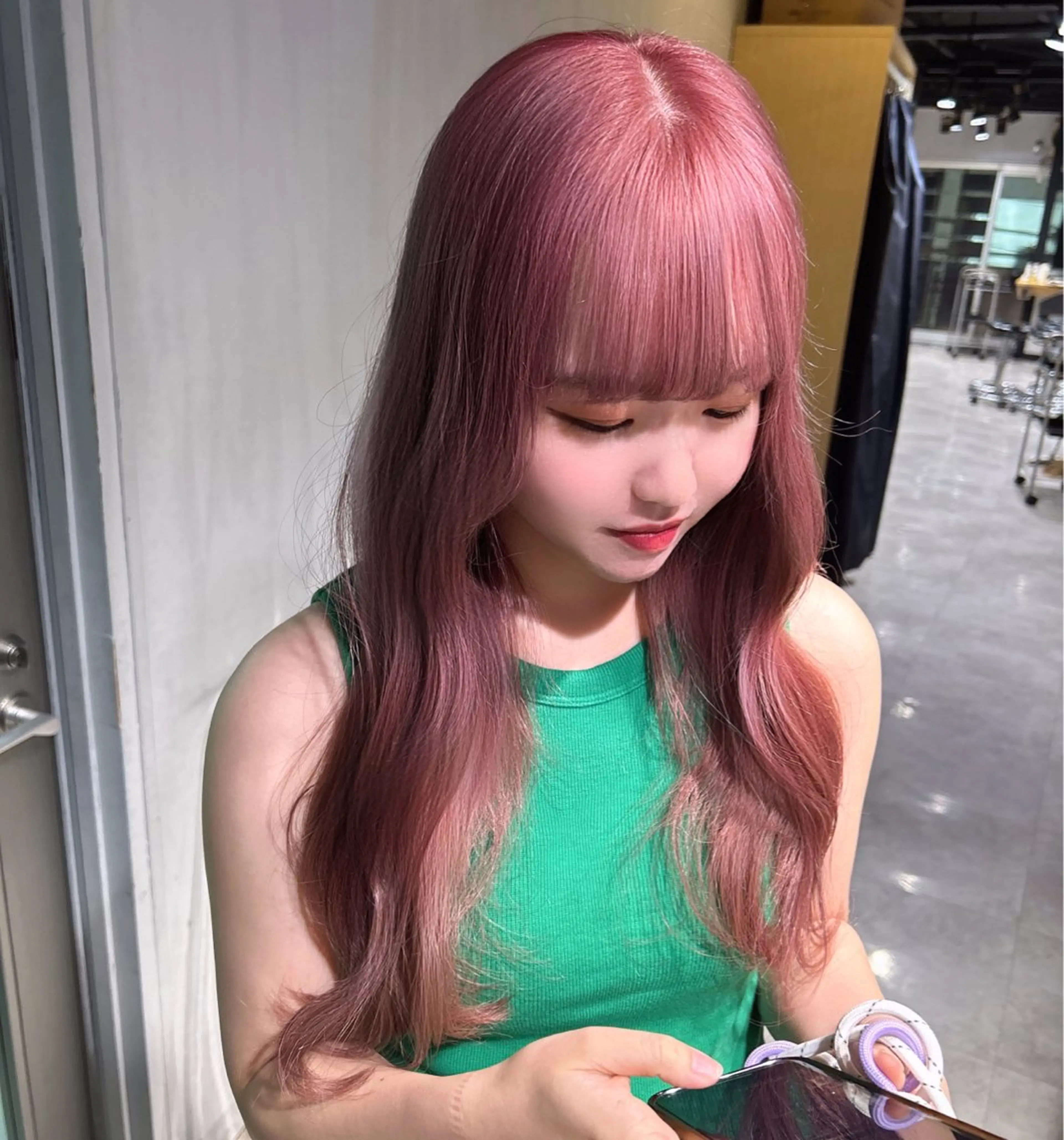 ロング カット ヘアカラー MEI🎀垢抜けカラ ー🎀韓国styleのヘアスタイル