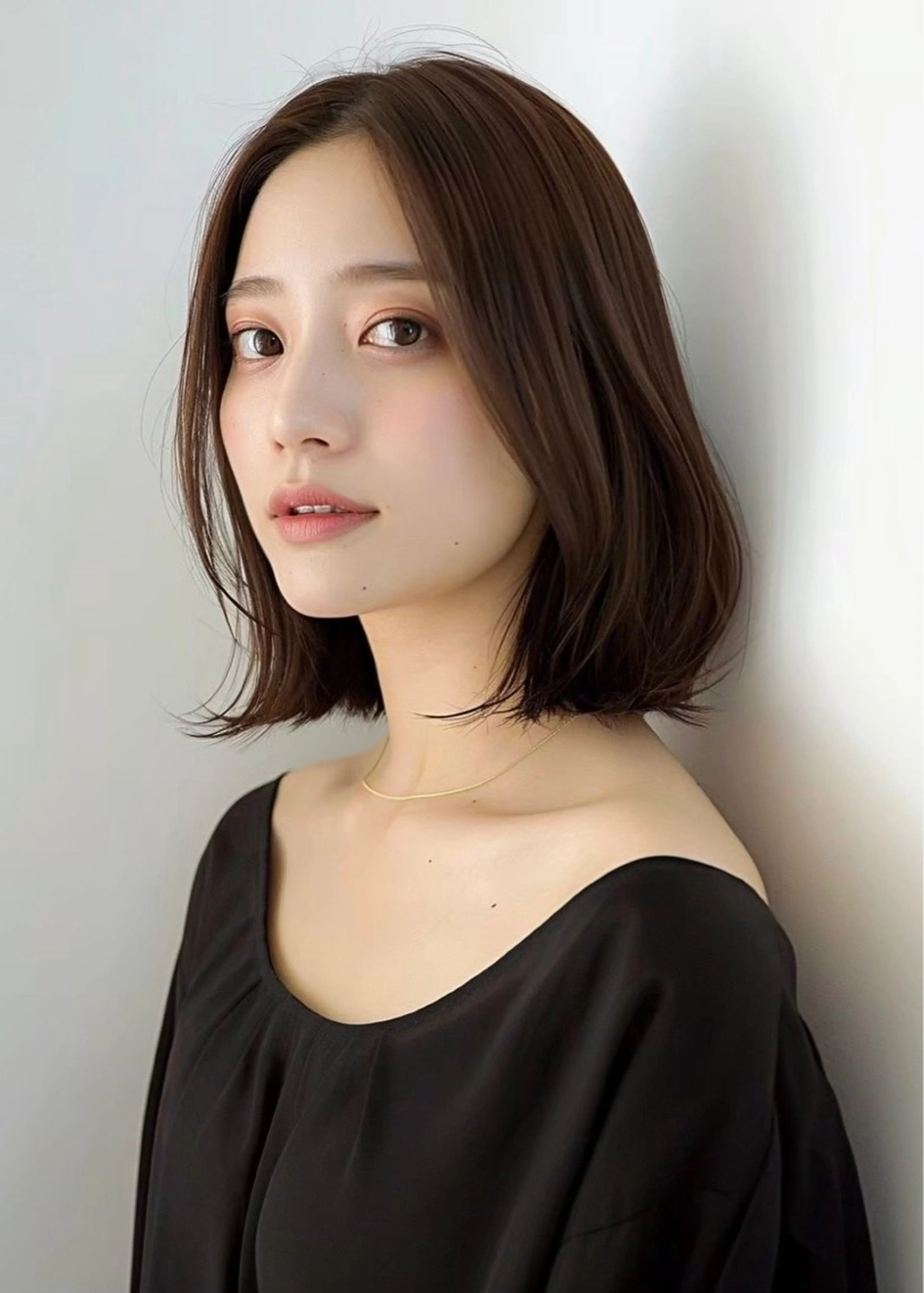 ミディアム ハイライト 髪質改善 ヨシンモリ 韓国風ヘア レイヤーカット カット ヘアカラー トリートメント 韓国風/髪質改善/ ナガヤアキラのヘアスタイル