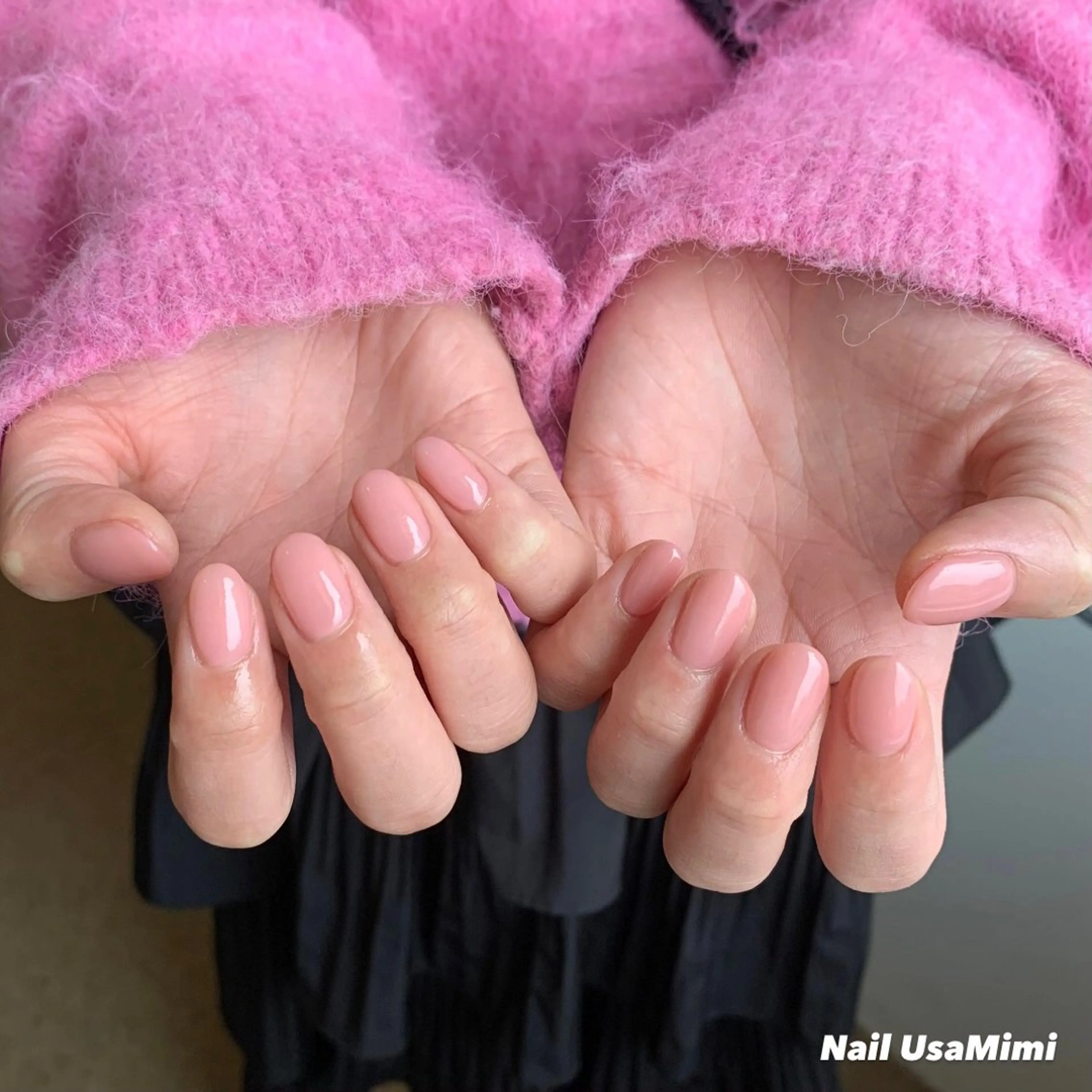 ネイル ジェルネイル マグネットネイル 持ち込み ワンカラーネイル パラジェル 本町ネイルNail UsaMimiのネイルデザイン