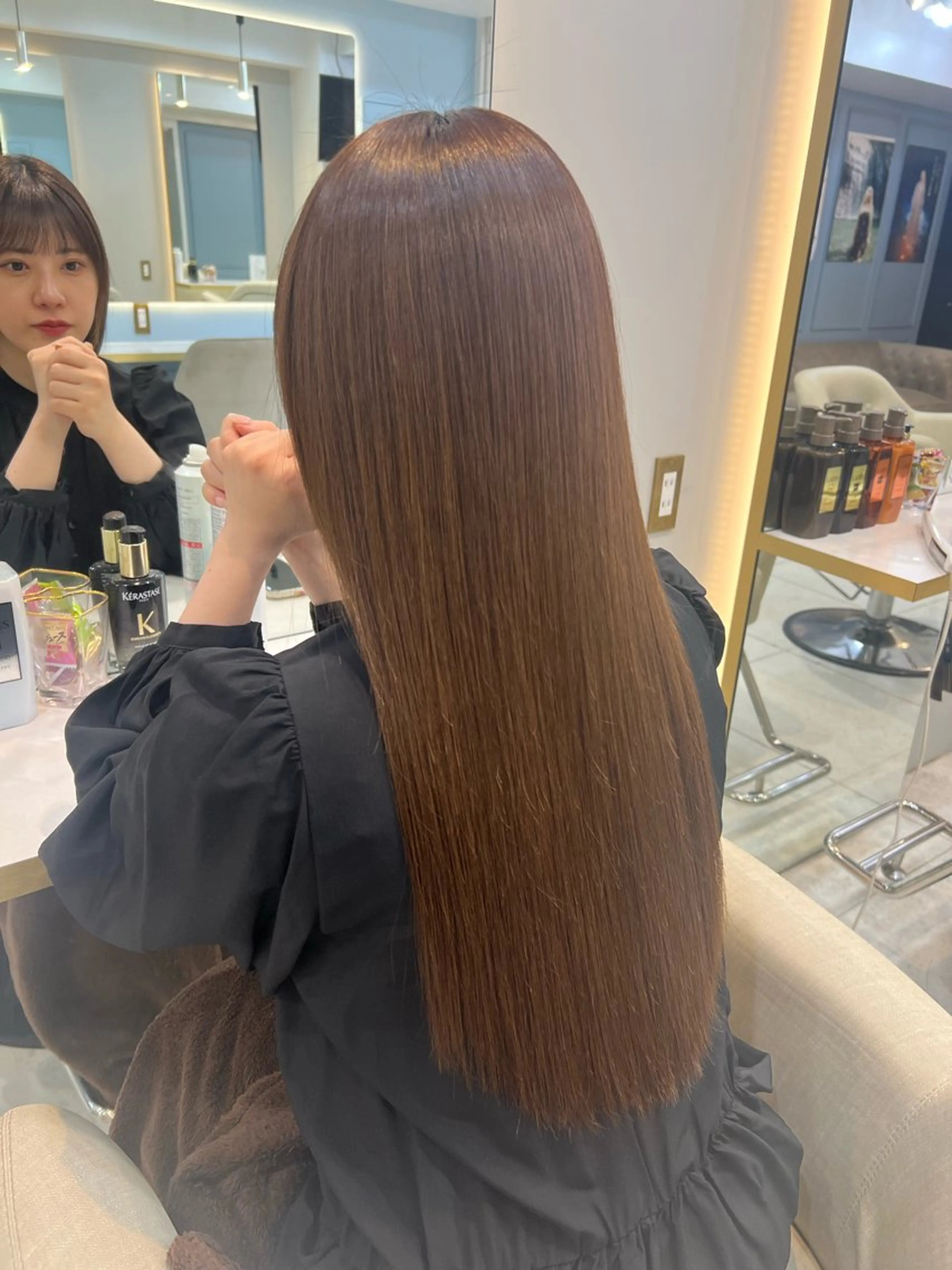 ロング シールエクステ くびれヘア エクステ 韓国風ヘア トリートメント 渋谷髪質改善/縮毛 矯正/かすが🪽🫧のヘアスタイル