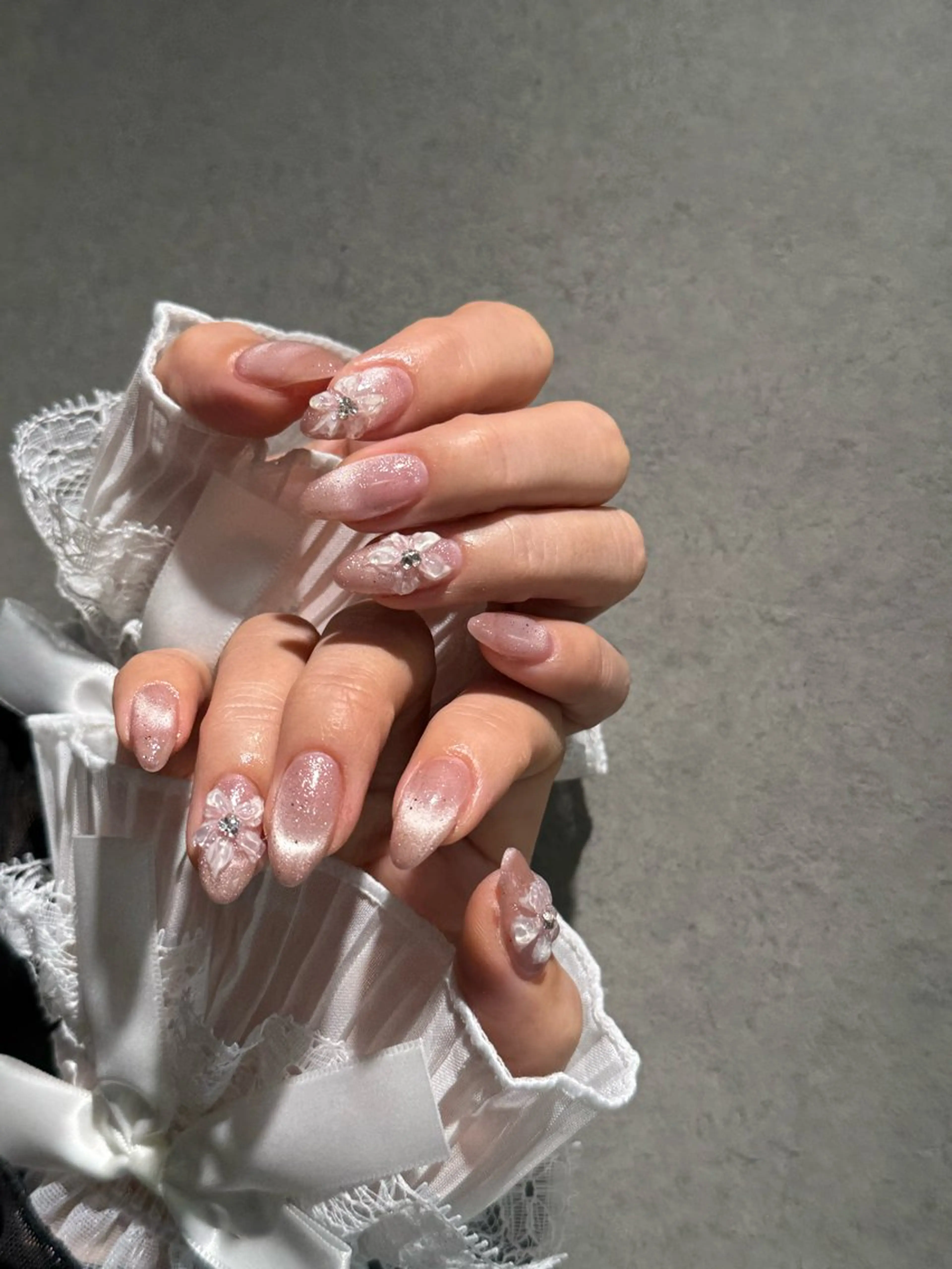 ネイル I-nailロング /ワンホン/キラキラのネイルデザイン