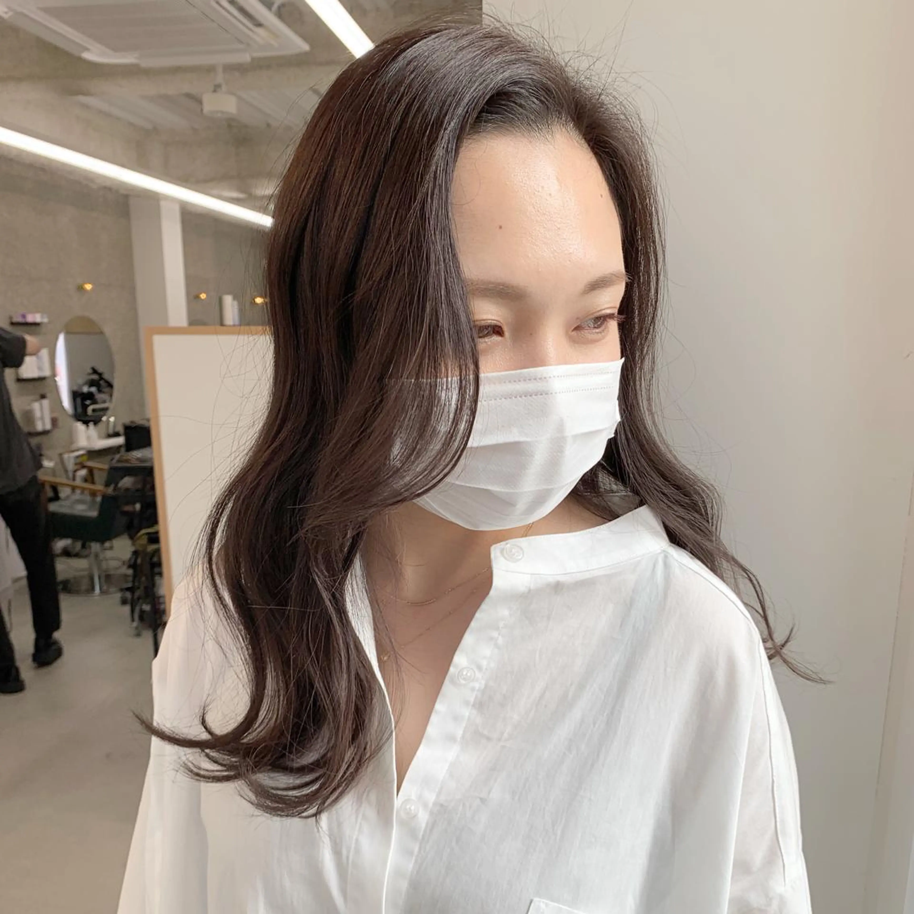 セミロング 韓国風ヘア Merci メルシー 福岡、今泉のヘアスタイル