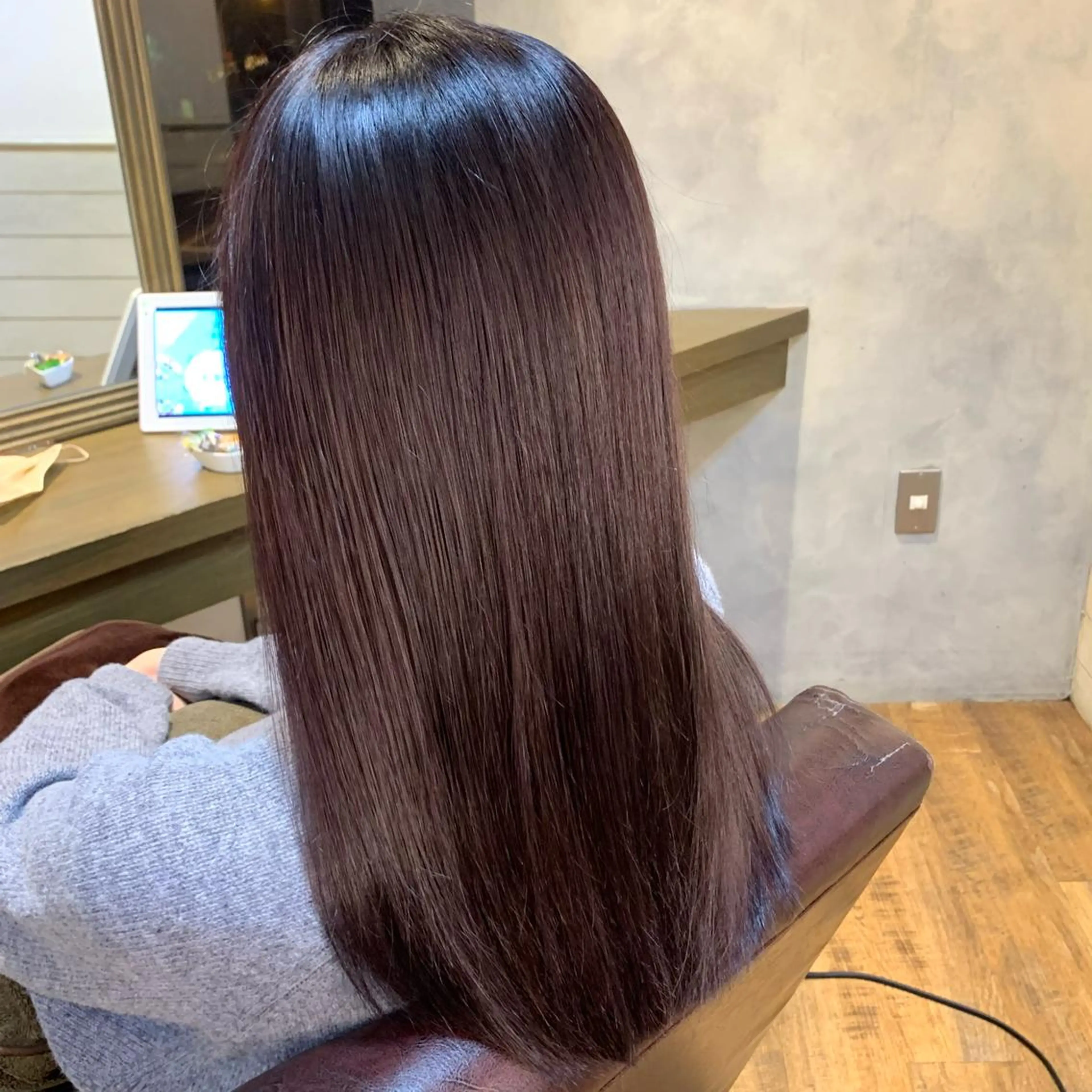 セミロング カラー ✨️美髪矯正×似合わ せ艶カラー✨藤田透のヘアスタイル