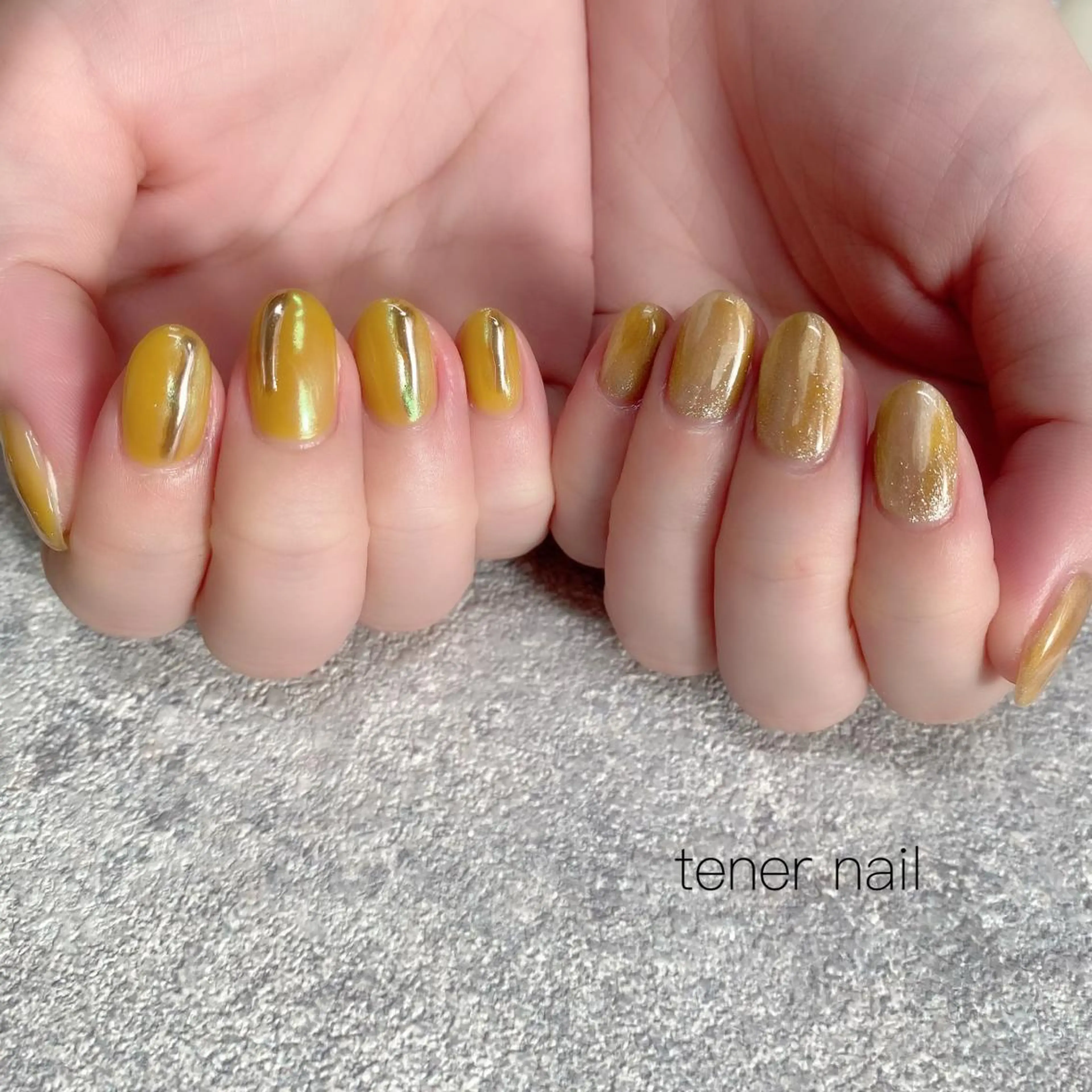 ネイル 春ネイル 黄色 テネルネイル tener nailのネイルデザイン