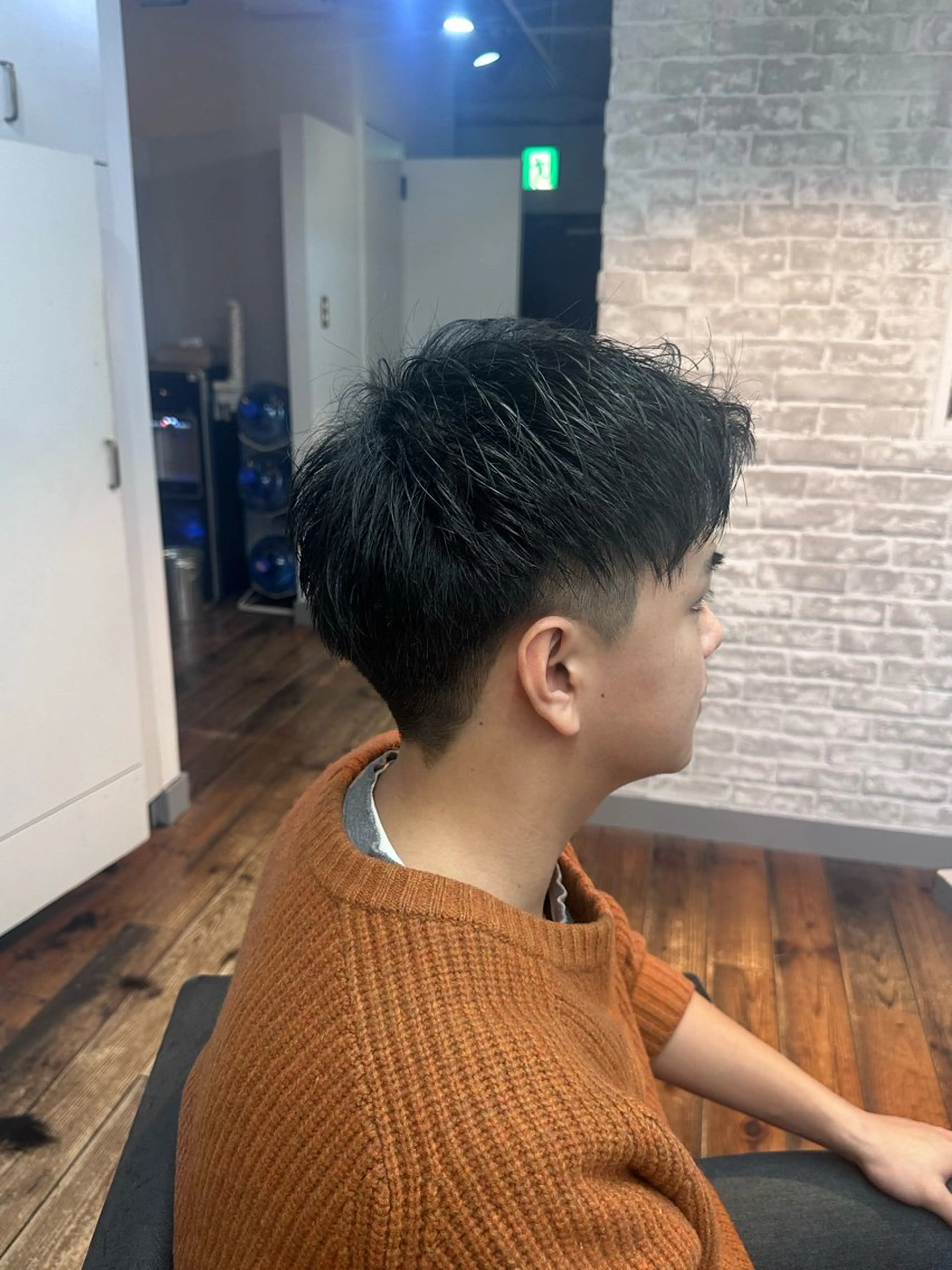 ショート メンズ カット 🩵つなぎショート✨ パーマスタイル みくのヘアスタイル