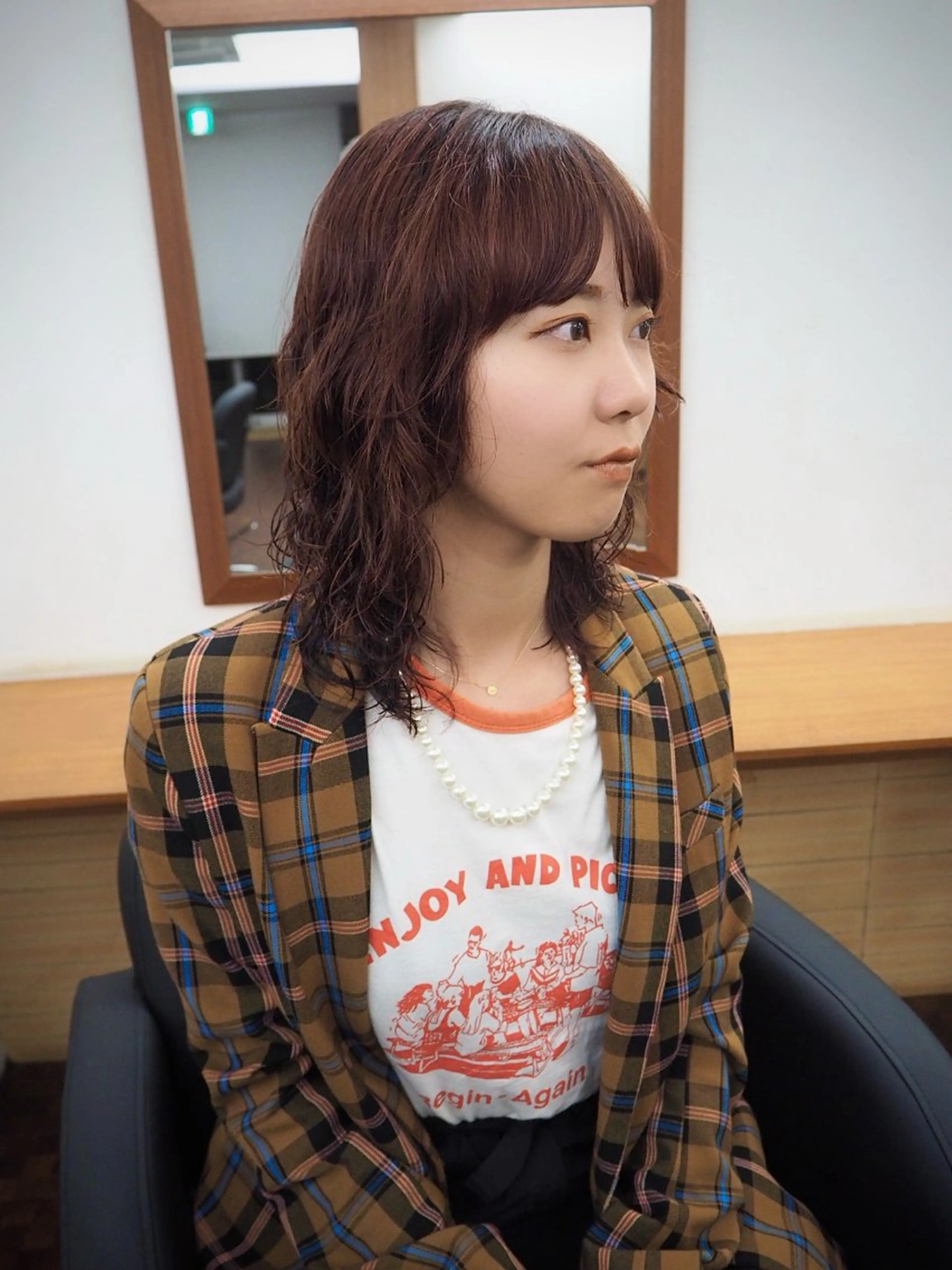 ミディアム カラー パーマ カット ヘアカラー パーマ トリートメント Paddle所属・似合わせレイヤー/ ニュアンスパーマ高倉のヘアスタイル