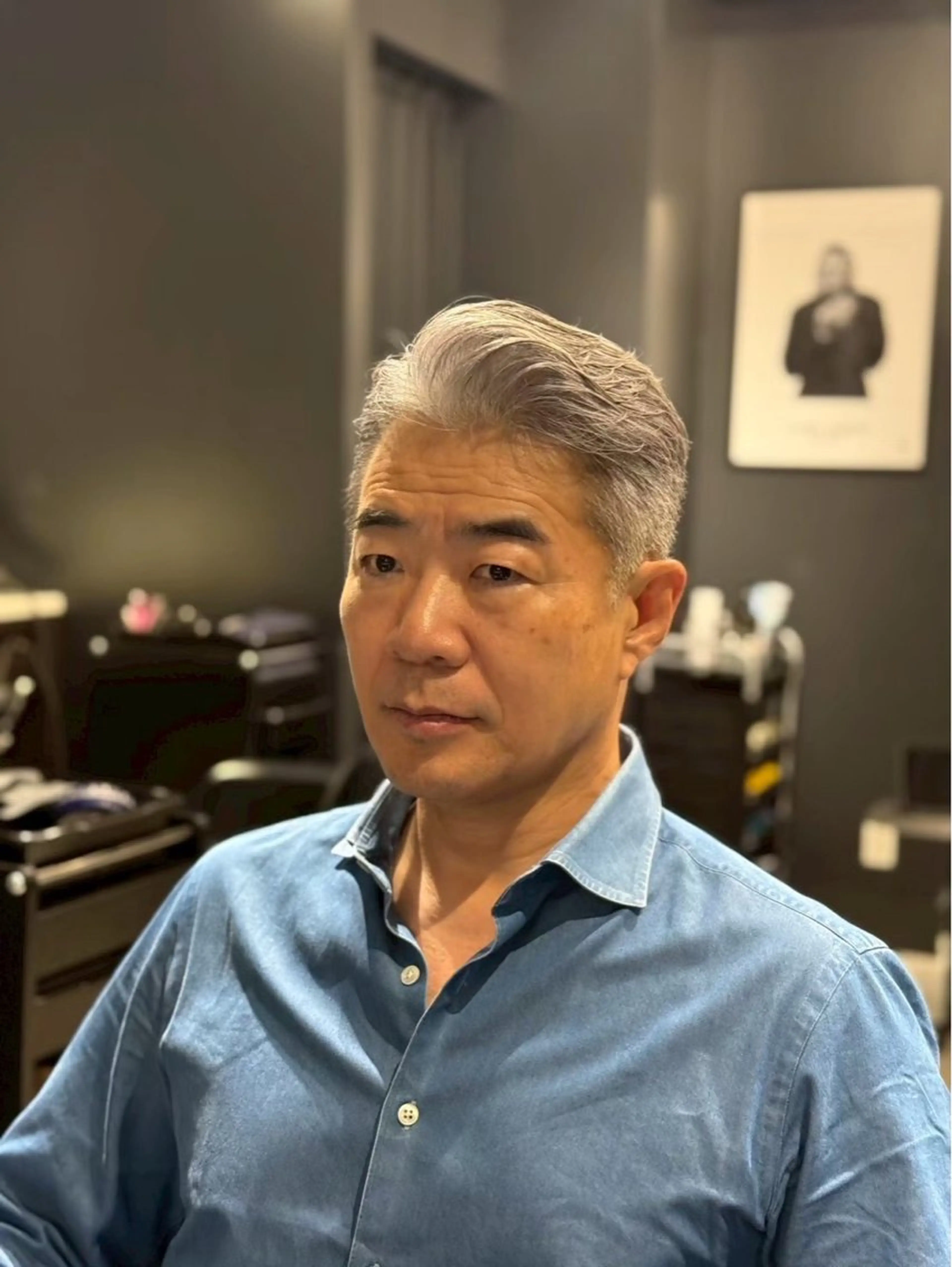 ショート メンズ 岡 魁のヘアスタイル