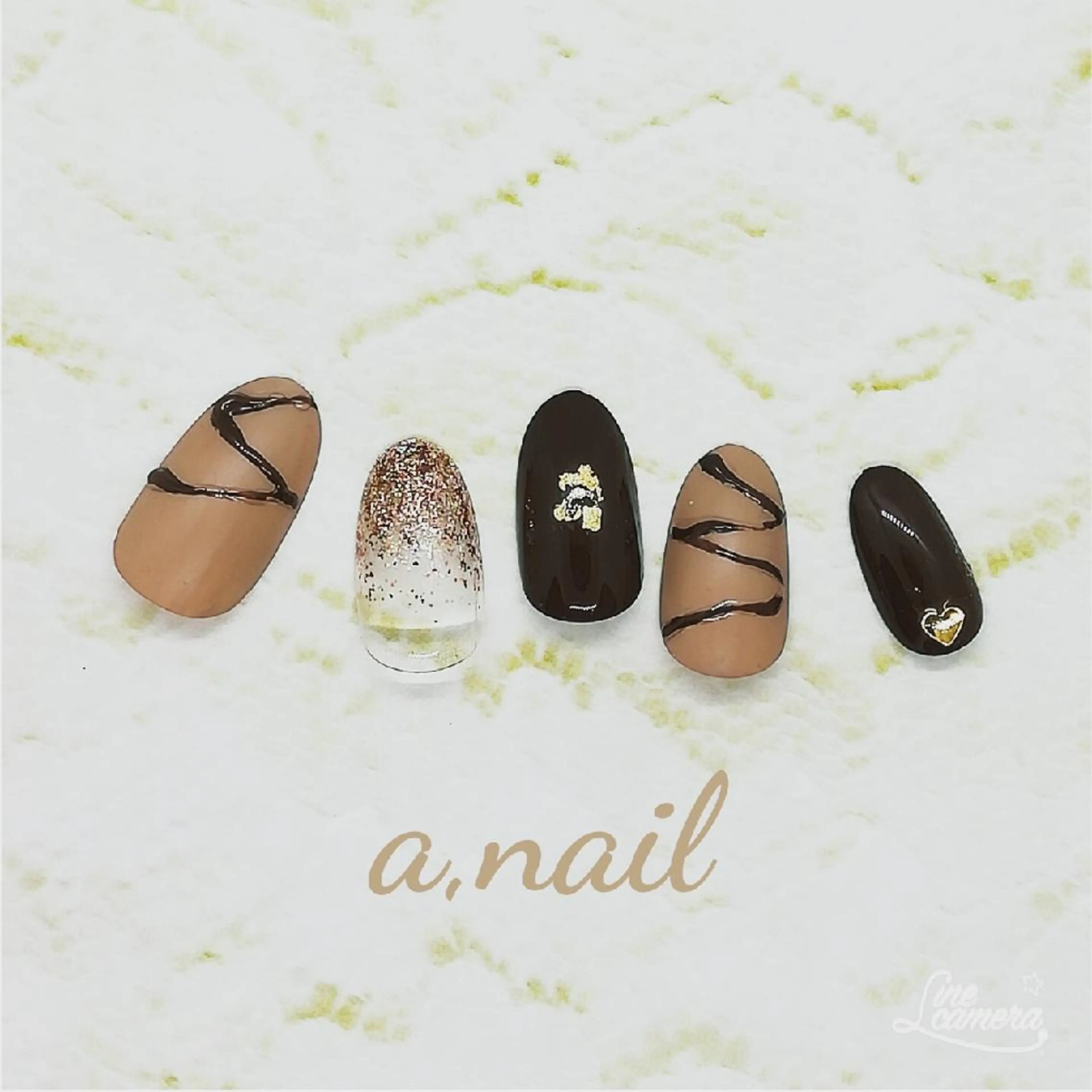 ネイル ストーンネイル ハンドネイル ネイルサロン エーネイルのネイルデザイン