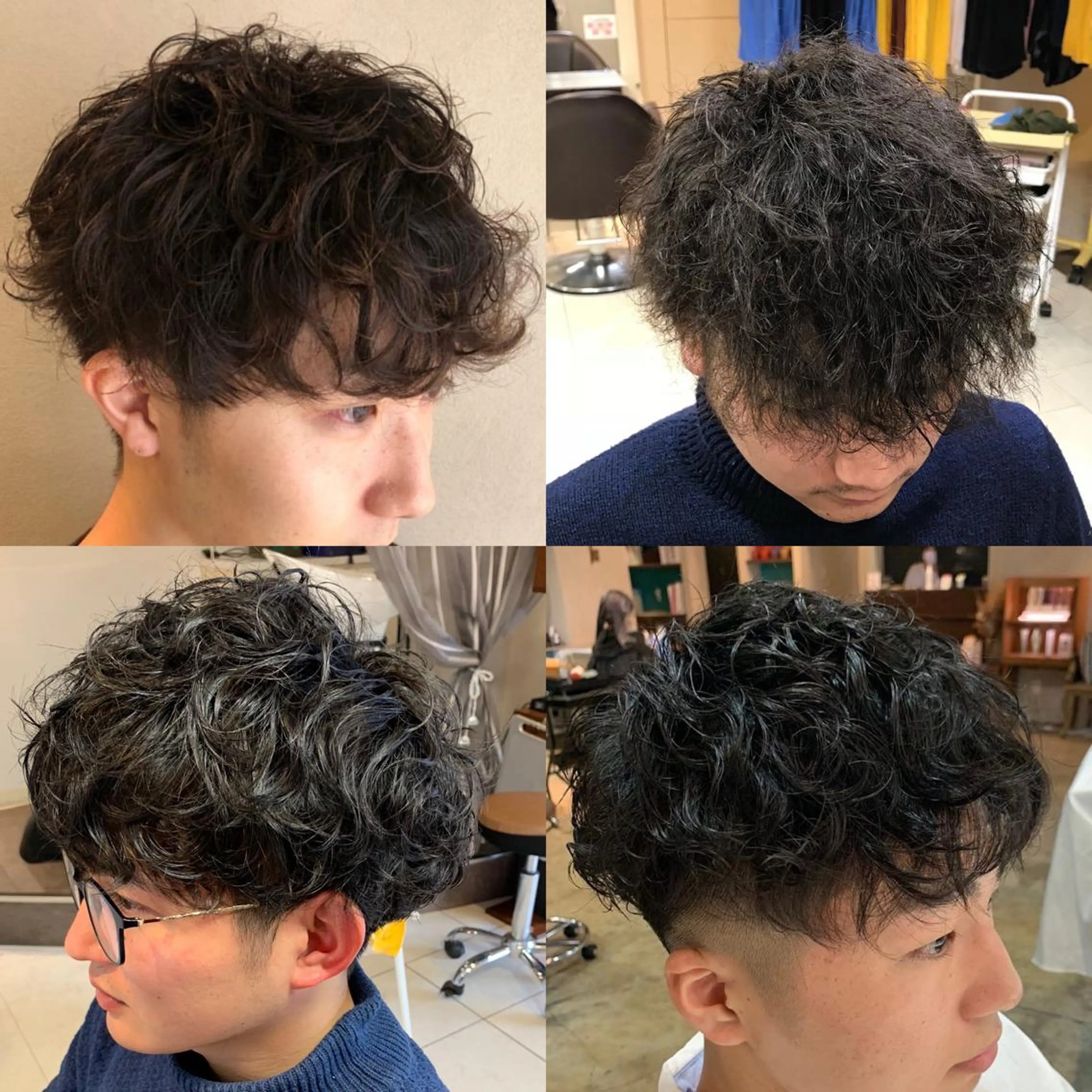 パーマ メンズ 上石神井メンズパーマ 飯田徹のヘアスタイル