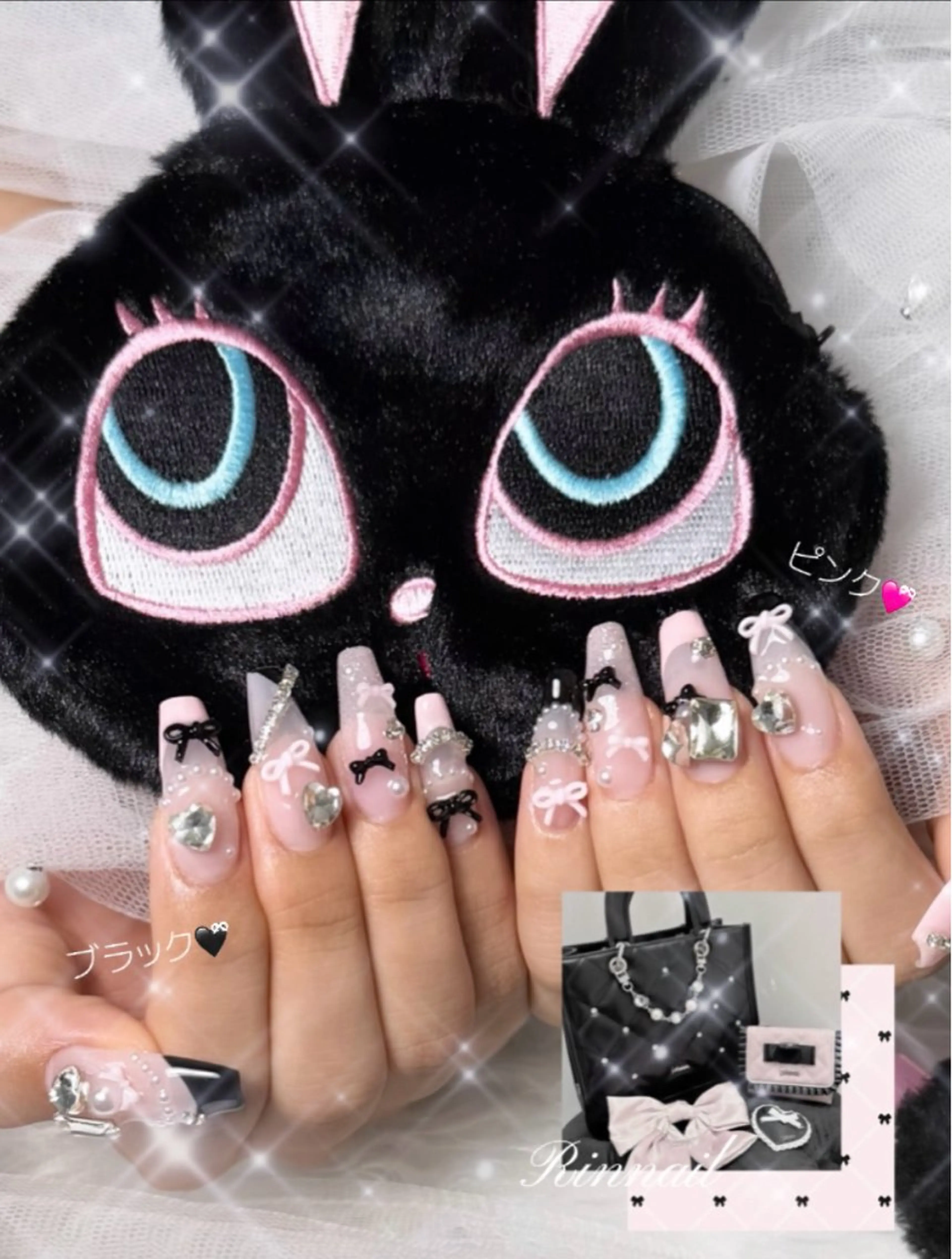 ネイル アートネイル ドット 韓国ネイル マグネットネイル 持ち込み Rin nailのネイルデザイン