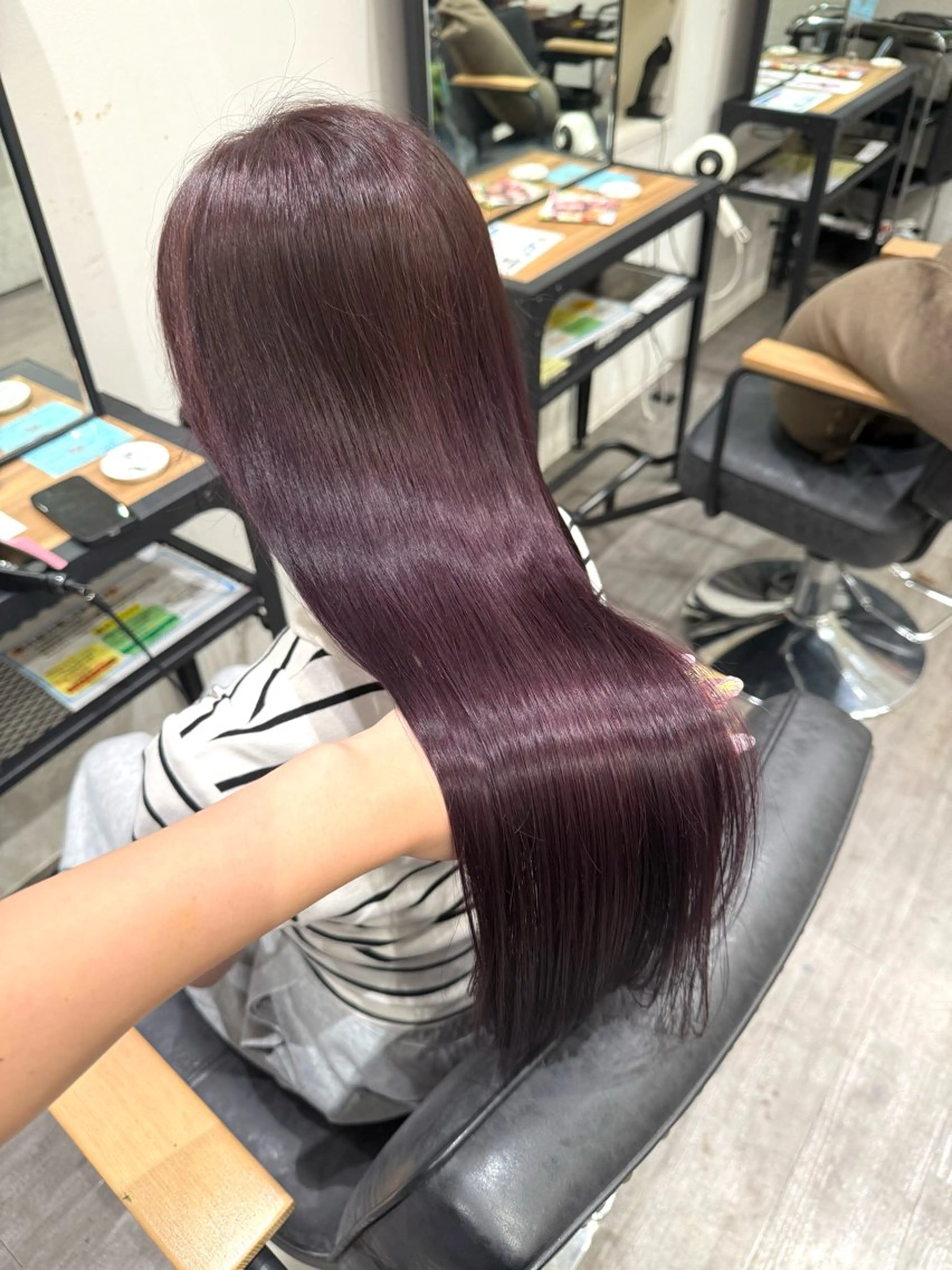ロング カラー ラベンダーカラー ピンクカラー ピンクラベンダー ヘアカラー cocotte🫧 絹村 琴美のヘアスタイル