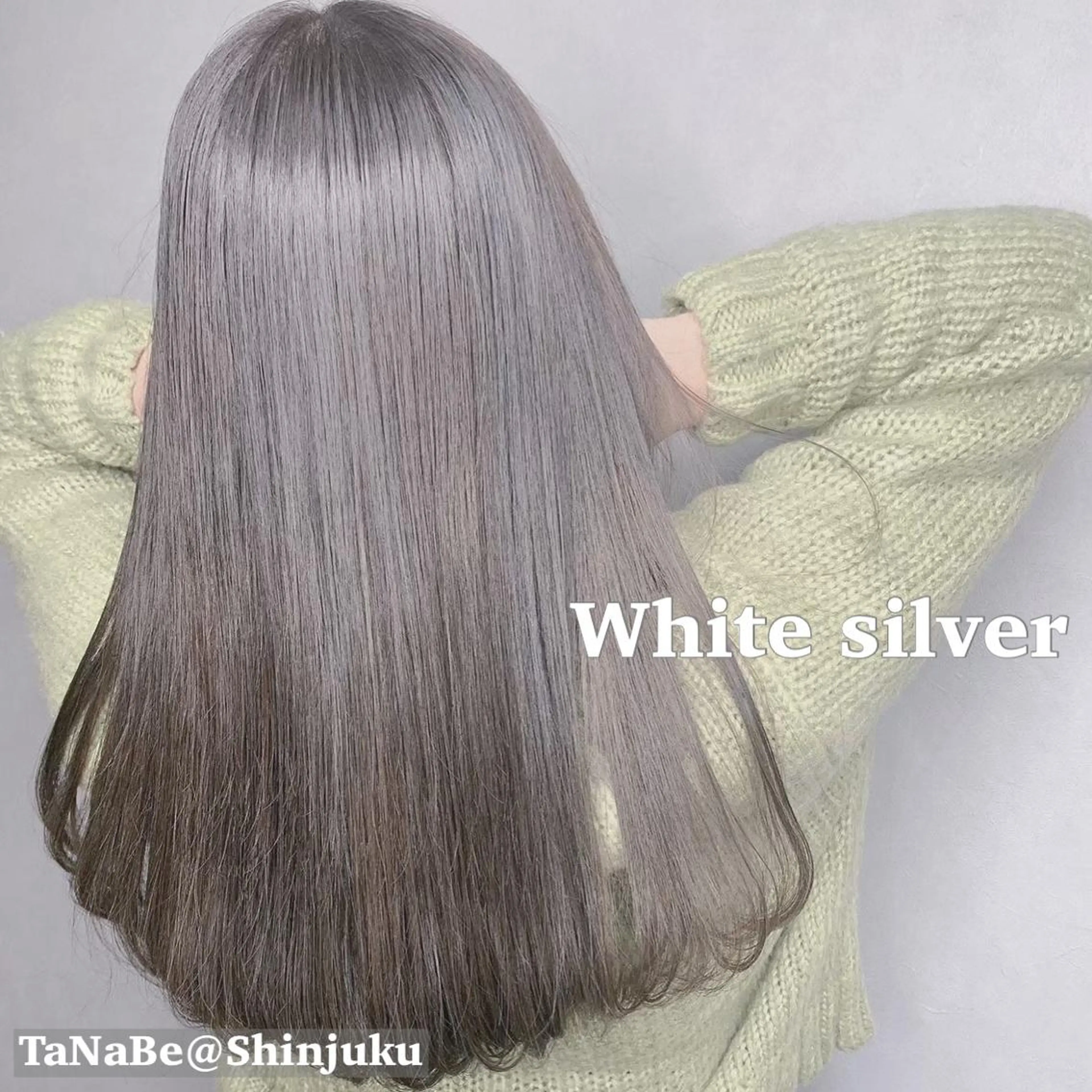 カラー+ 髪質改善ULTOWA（ウルトワ）+TOKIOトリートメント（ハイトーン ブルーブラック ツヤ髪 キラ髪 艶）の写真