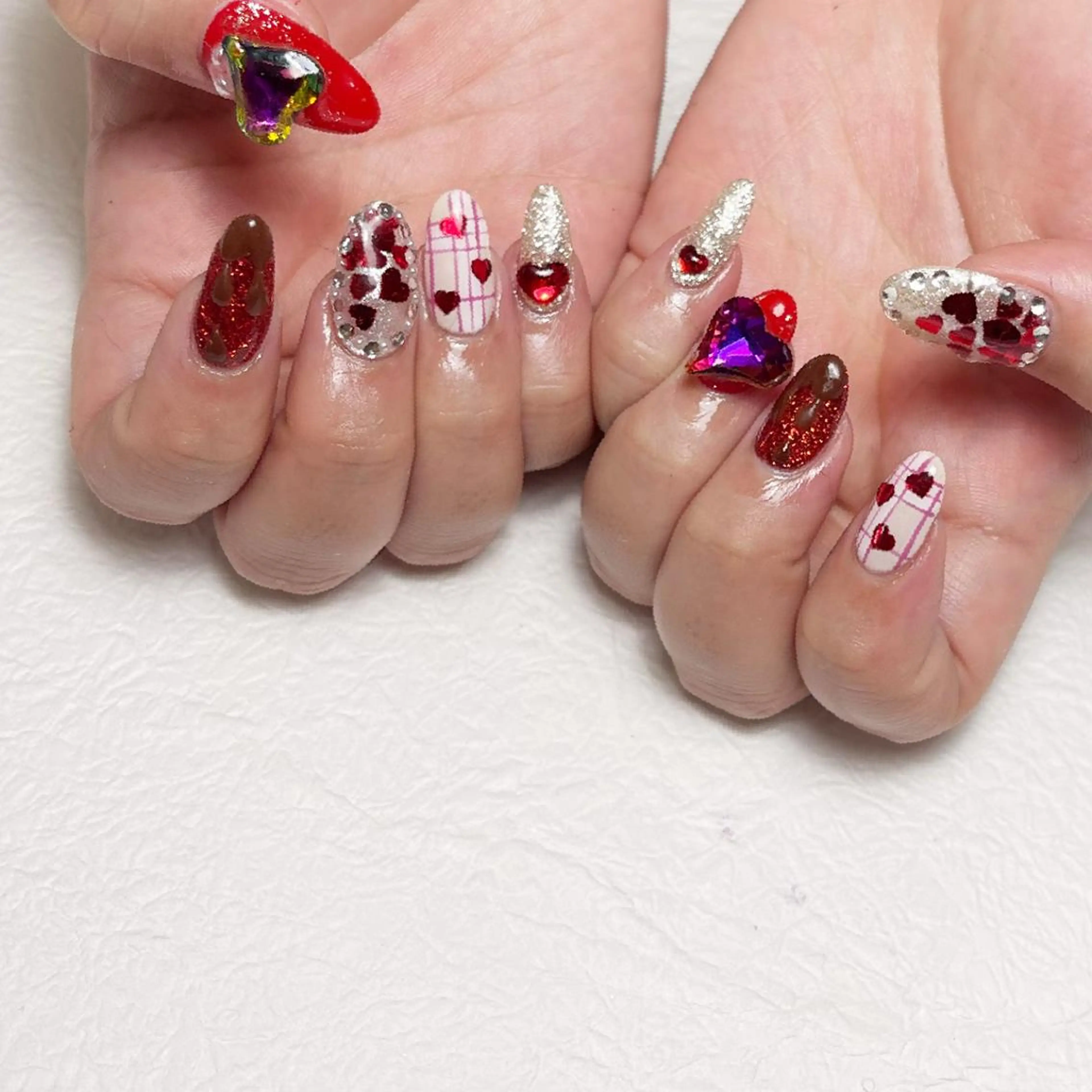 ネイル アートネイル ジェルネイル キラキラネイル 韓国ネイル ミラーネイル Y nail なんば堀江店のネイルデザイン