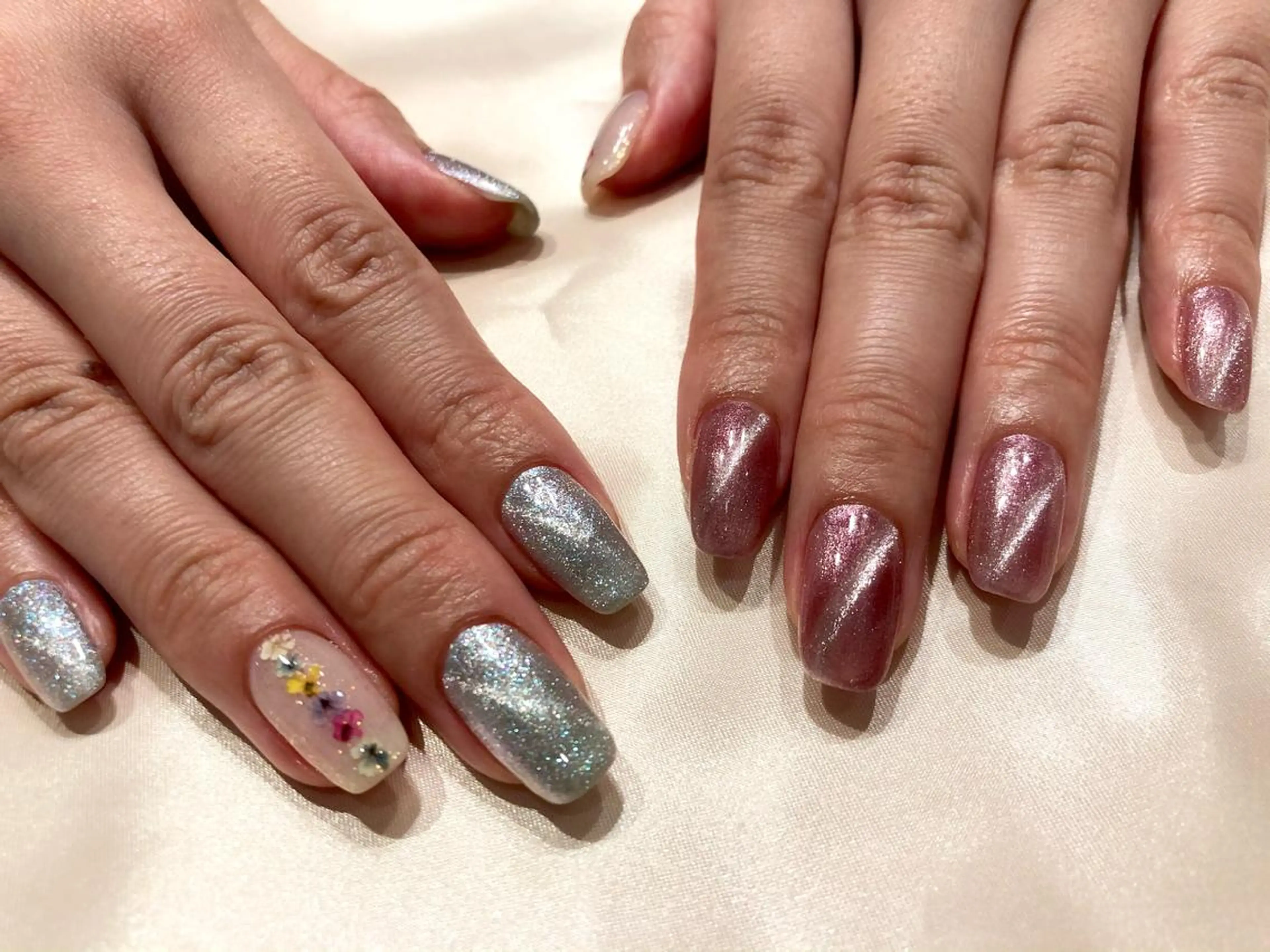 ネイル 春ネイル スクエアネイル パラあり！フィルイン 美フォルムのネイルデザイン