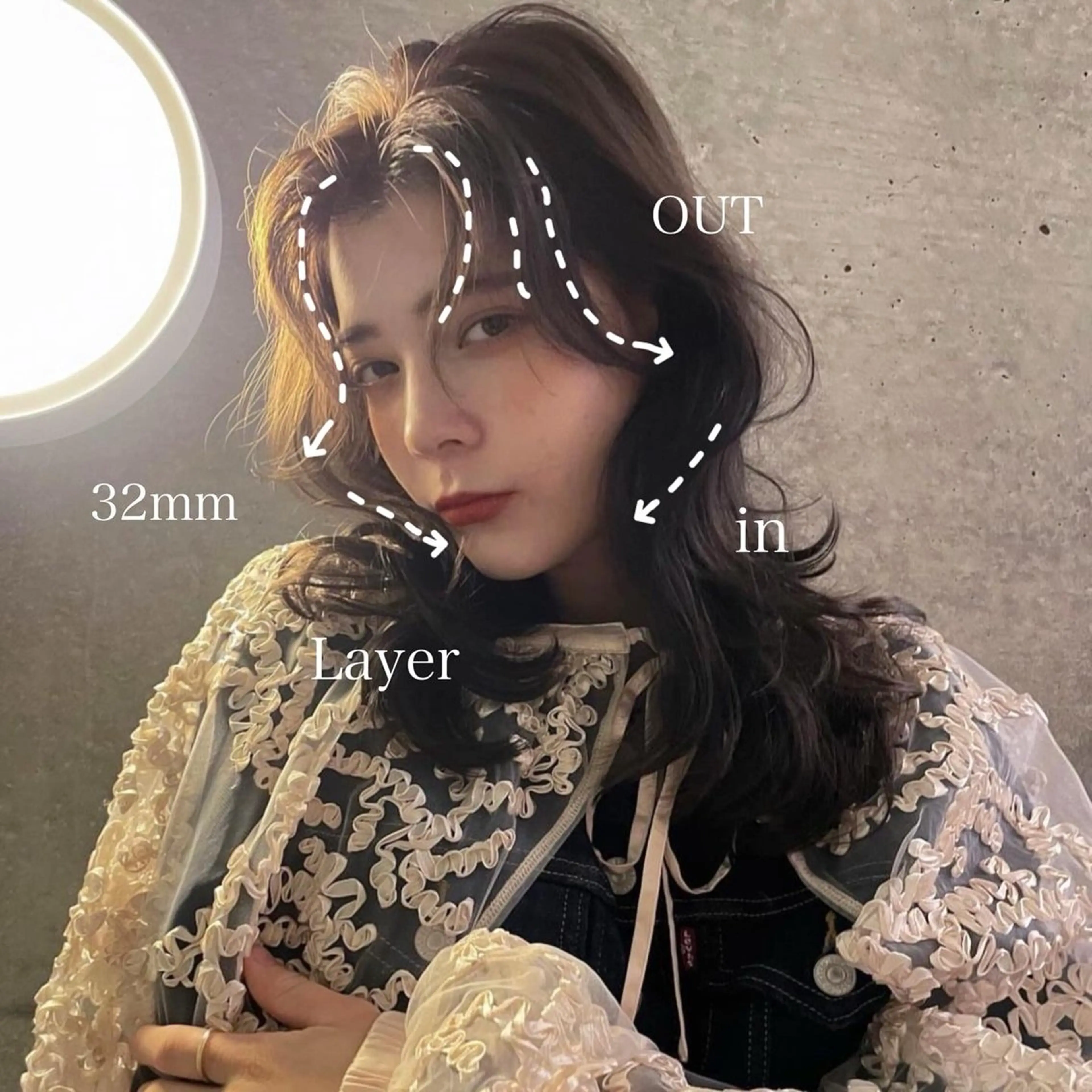 セミロング カラー ショコラグレージュ グレージュ 韓国風ヘア レイヤーカット レイヤー/ブリーチ ♥️【木坂 桃歌】のヘアスタイル