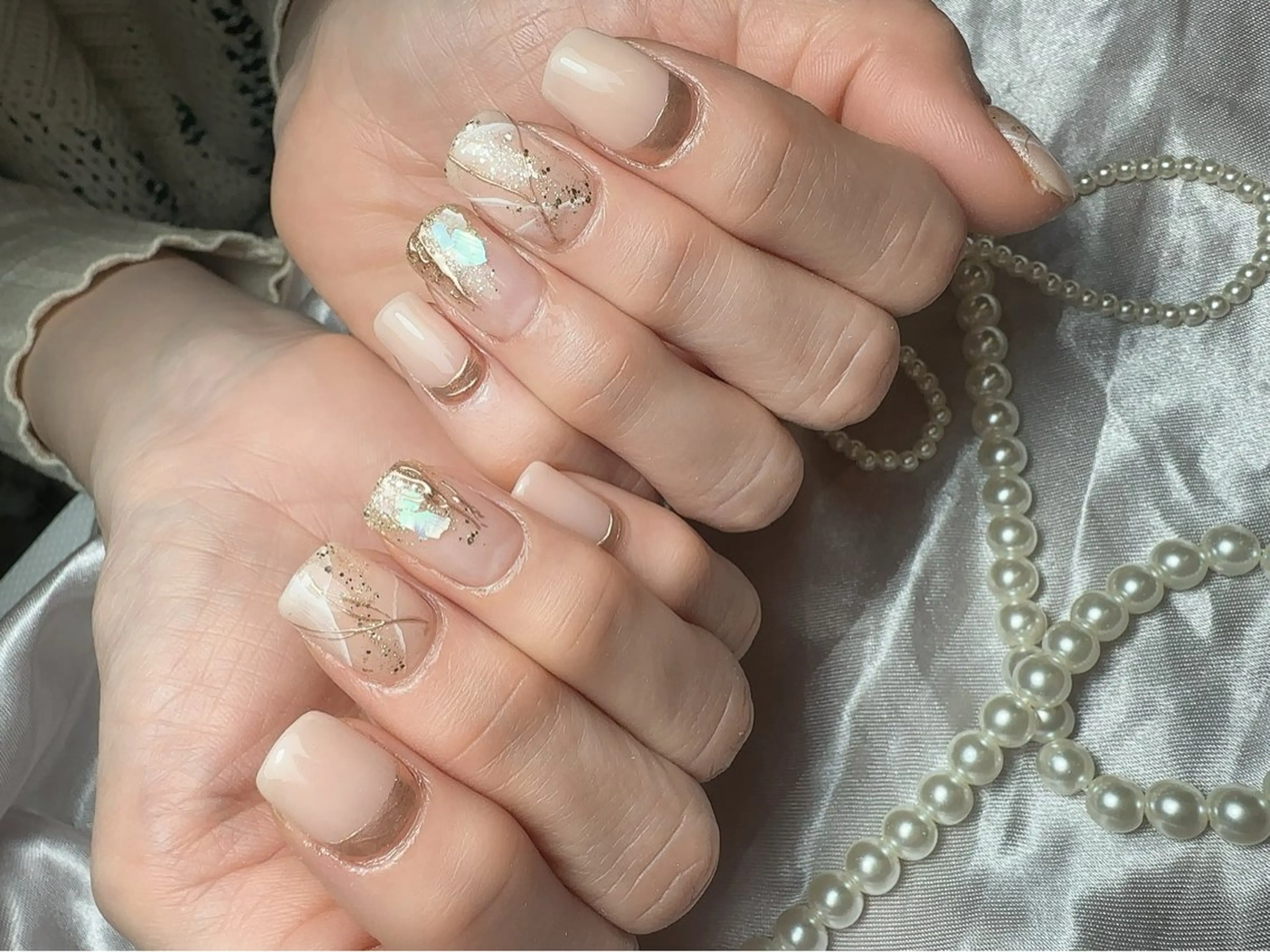 ネイル アートネイル 入学式 ハート マグネットネイル 持ち込み ハンドネイル Nailsalon Mimiy..♡のネイルデザイン
