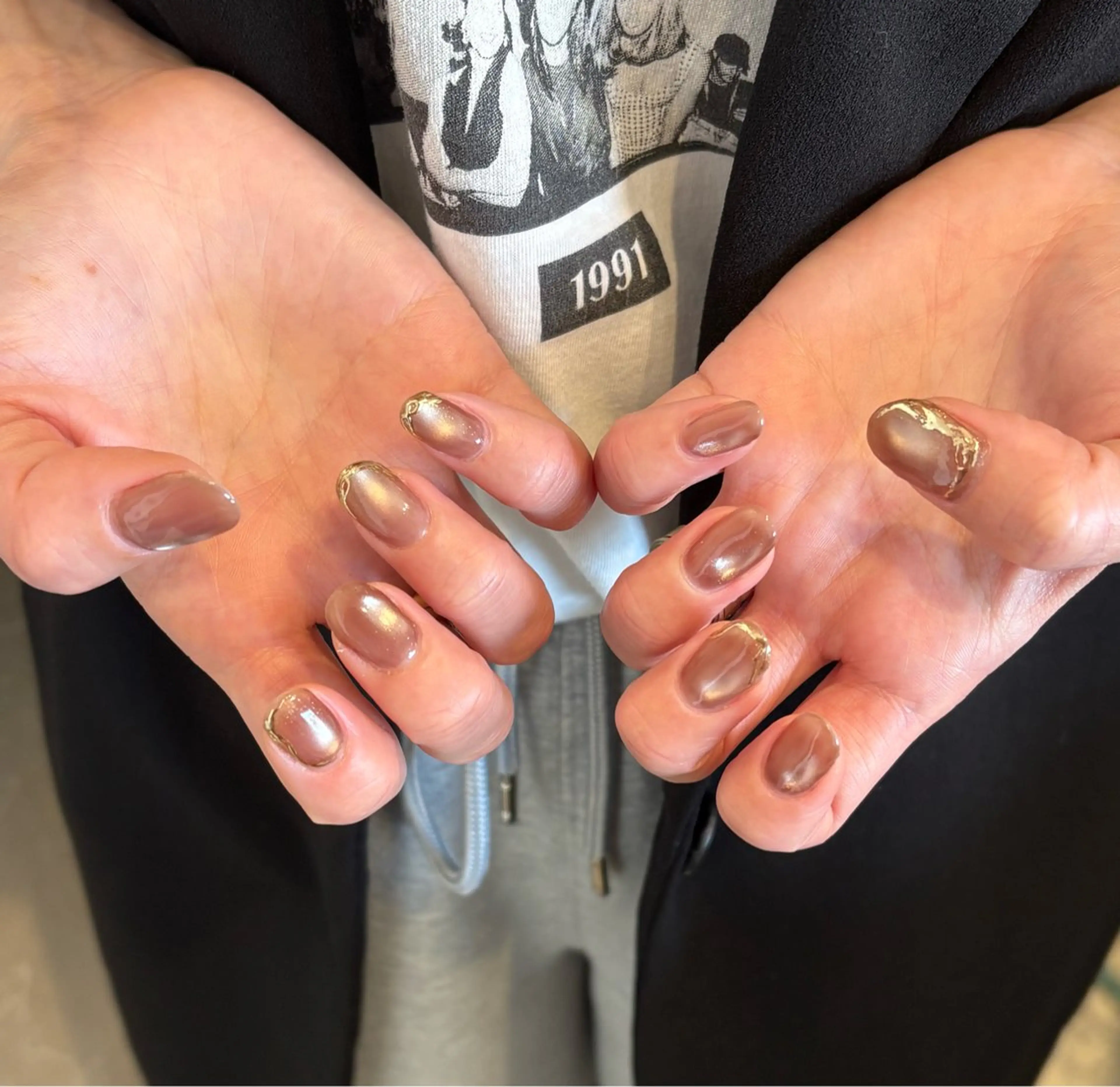 ネイル アートネイル マグネットネイル ミラーネイル ハンドネイル みぎた かのこのネイルデザイン