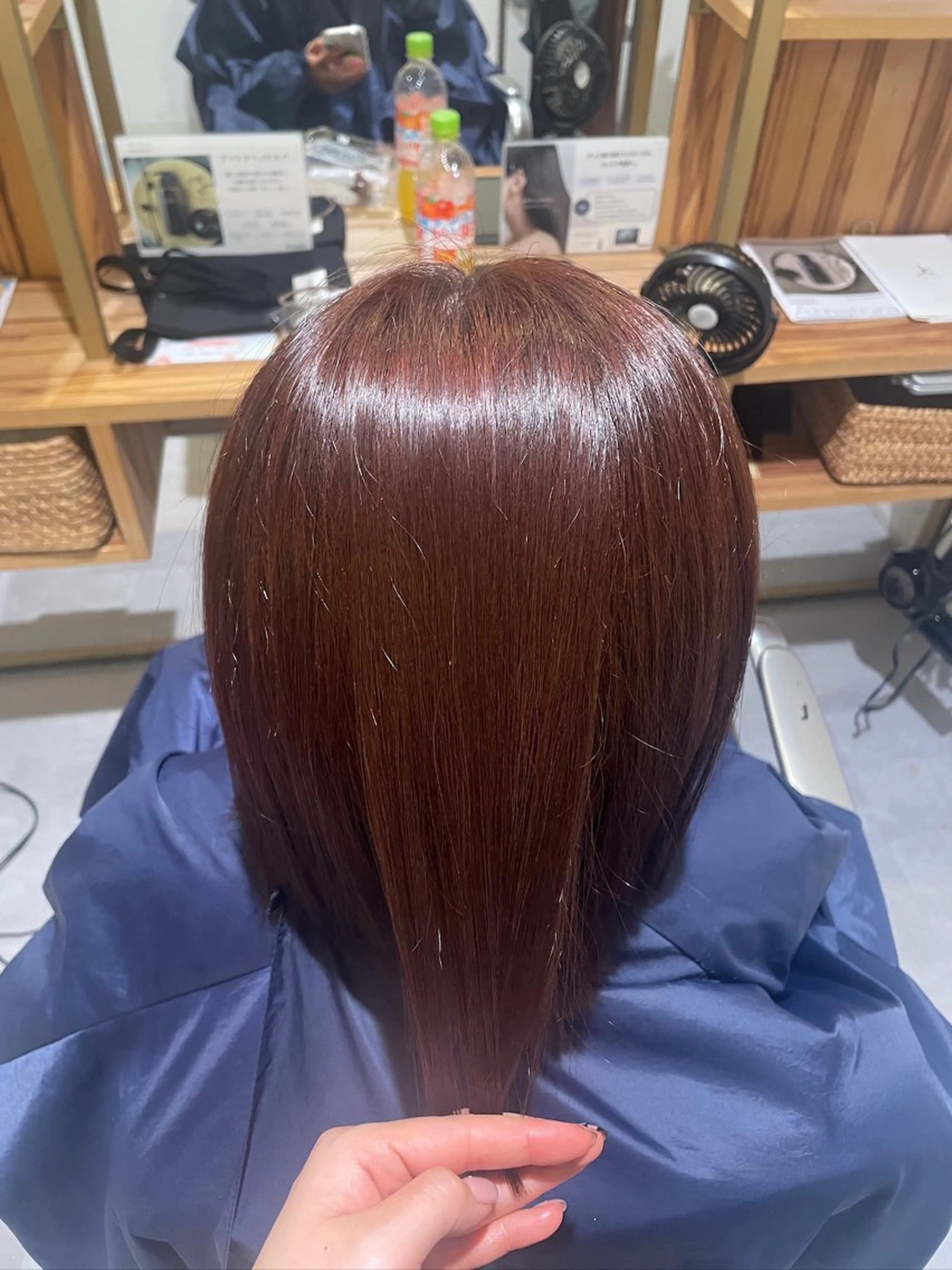 カラー レッドカラー 木田 絢子のヘアスタイル