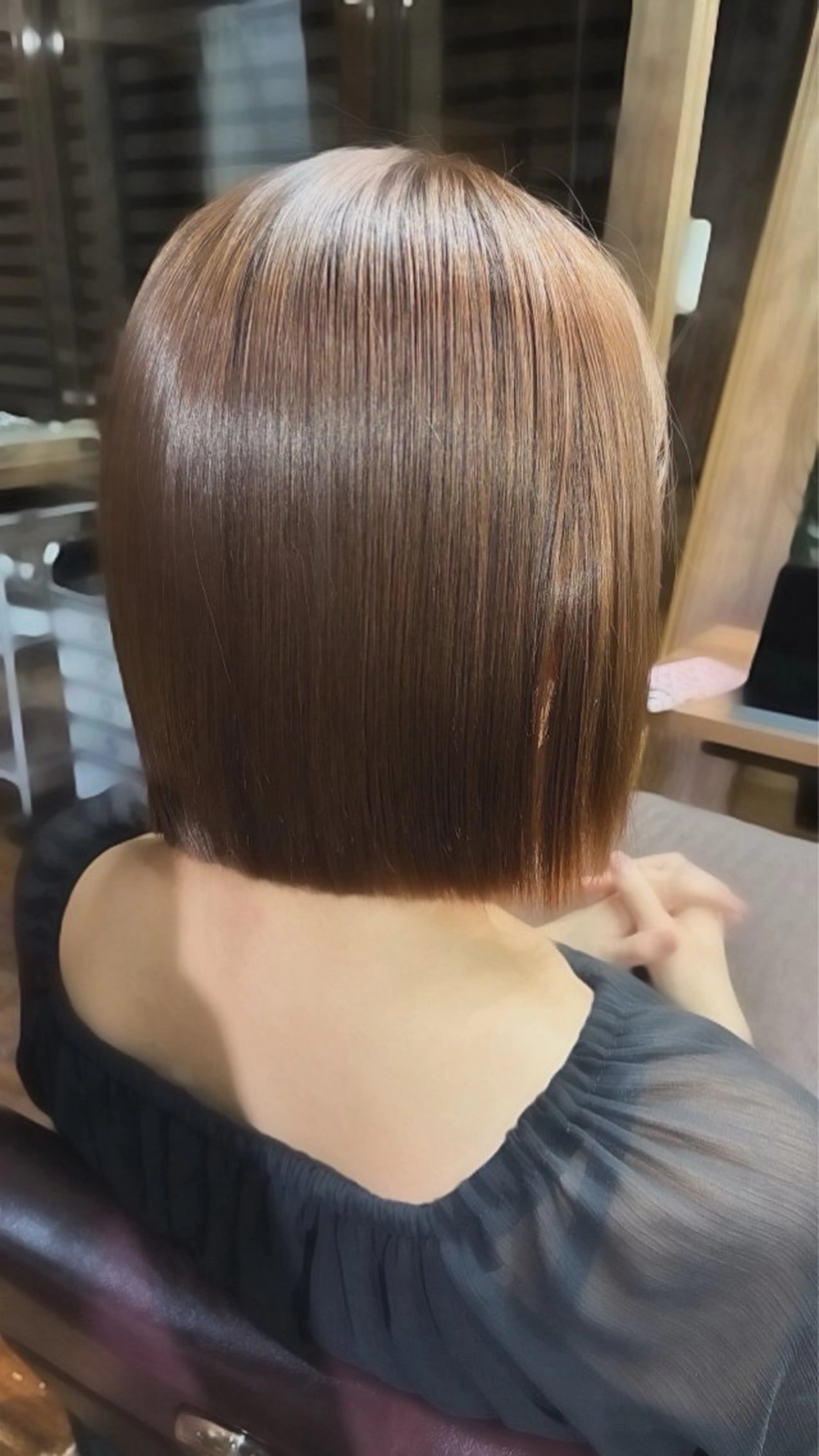 ショート カラー ブリーチ ブリーチなしカラー 髪質改善 長浜 小晴のヘアスタイル