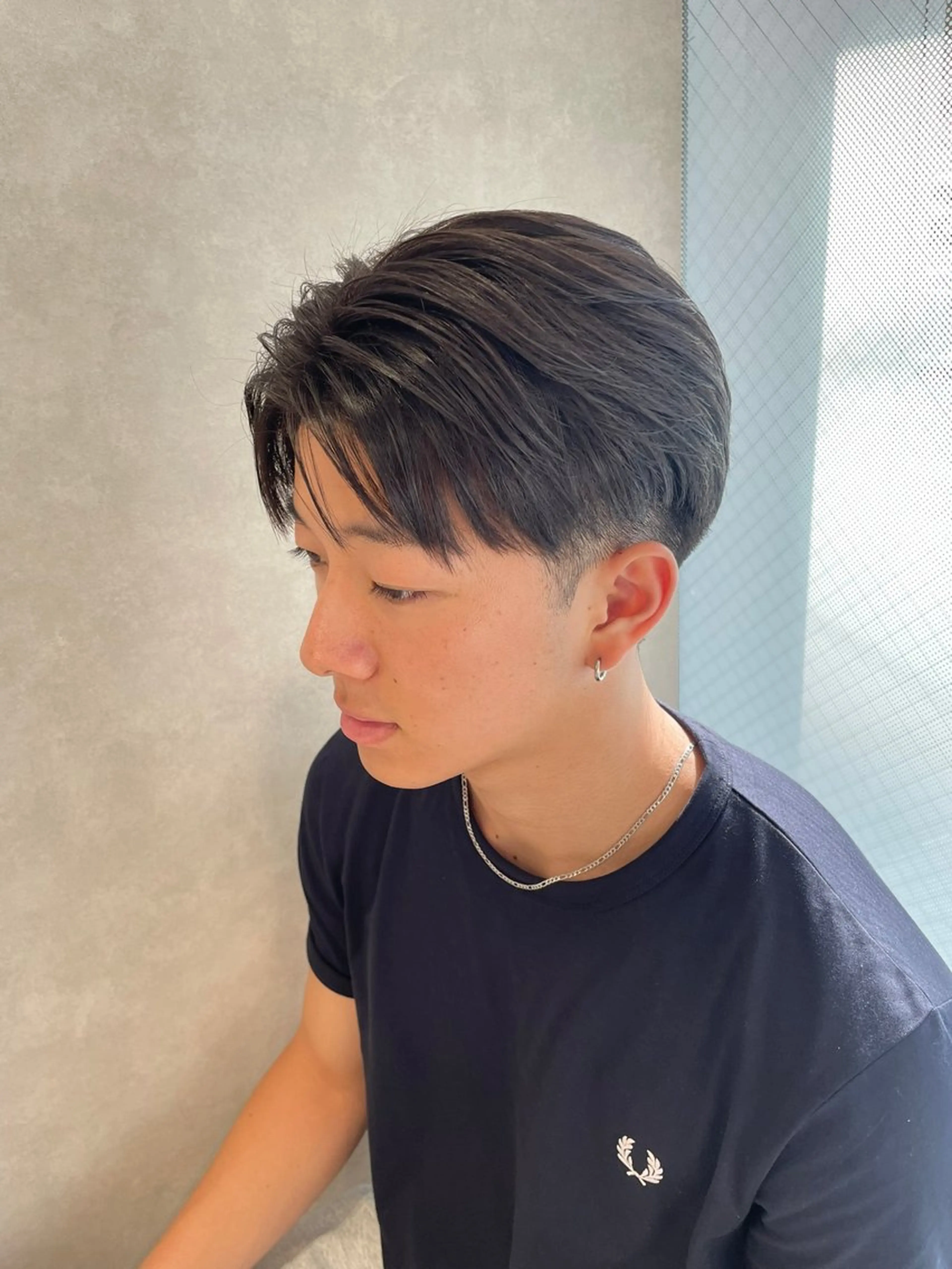 《ミニモ学割》🦋高校生まで限定🦋柔らかい髪にボリュームダウンカット！全体縮毛矯正(メンズカット＋縮毛矯正)の写真