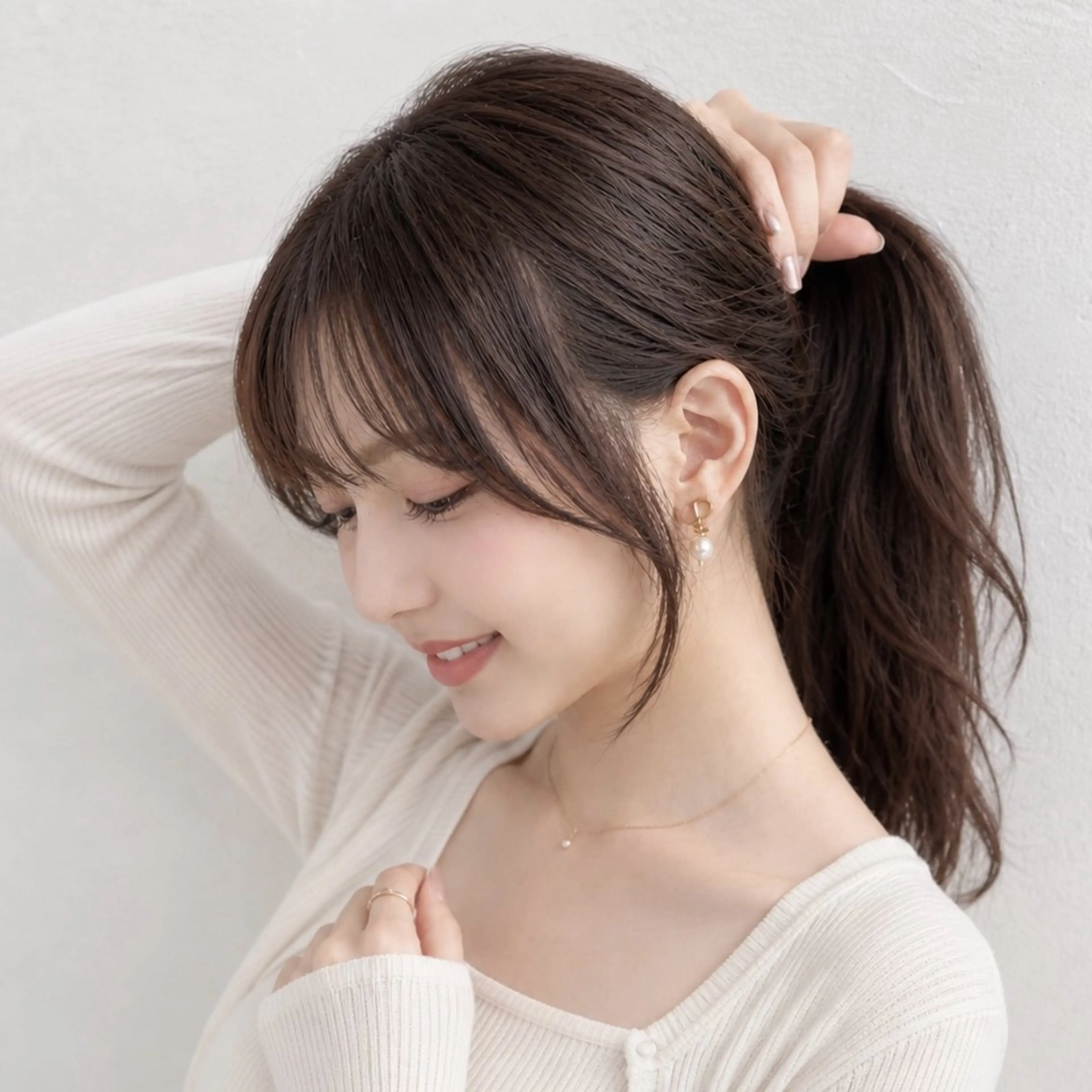 ロング カラー カット ヘアカラー 【渋谷】中顔面短縮 ｜髪質改善｜れんのヘアスタイル