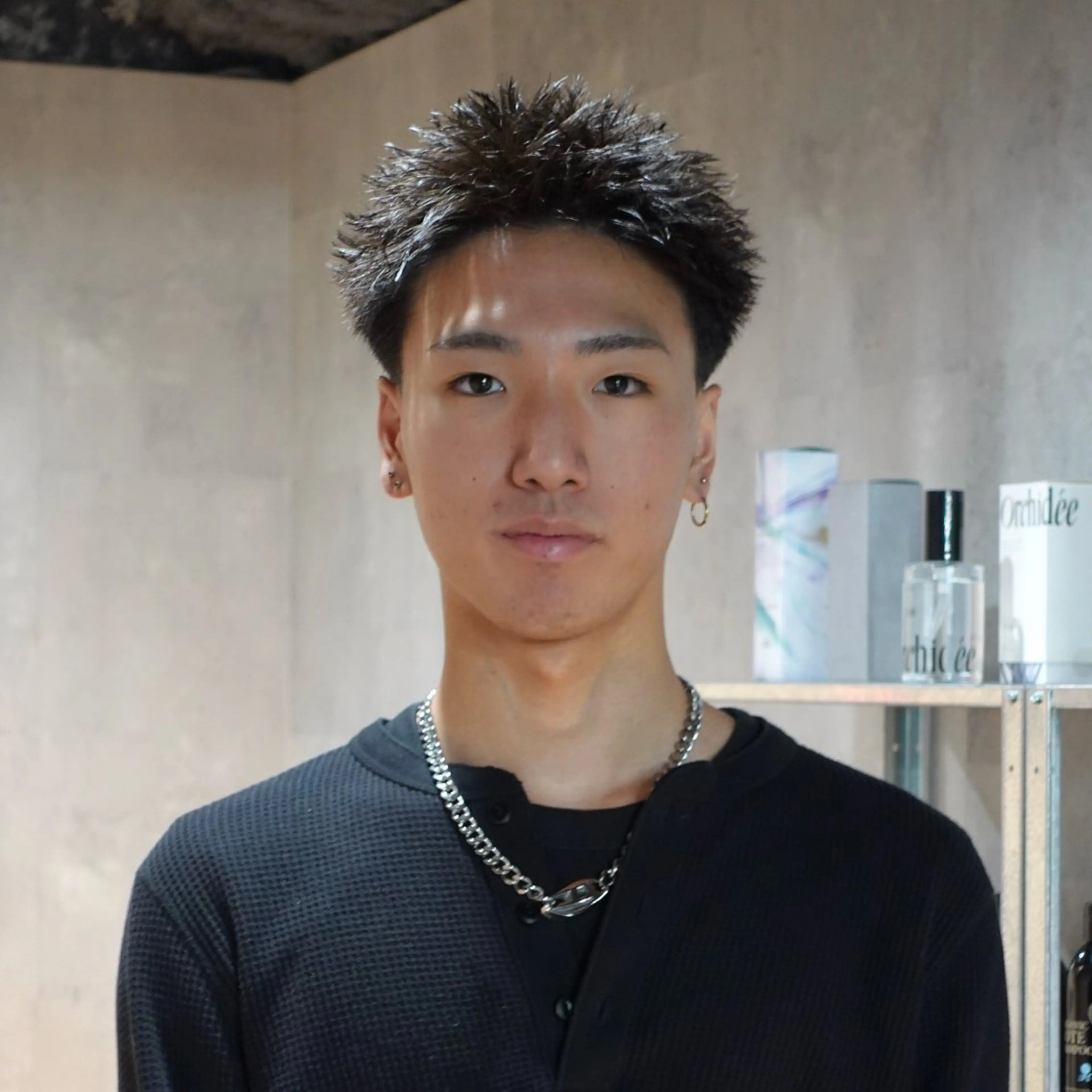 ショート カラー メンズ フェードカット スパイキーショート ショートヘア カット ヘッドスパ スパイキーショート/ 短髪/渋谷/kiyoのヘアスタイル