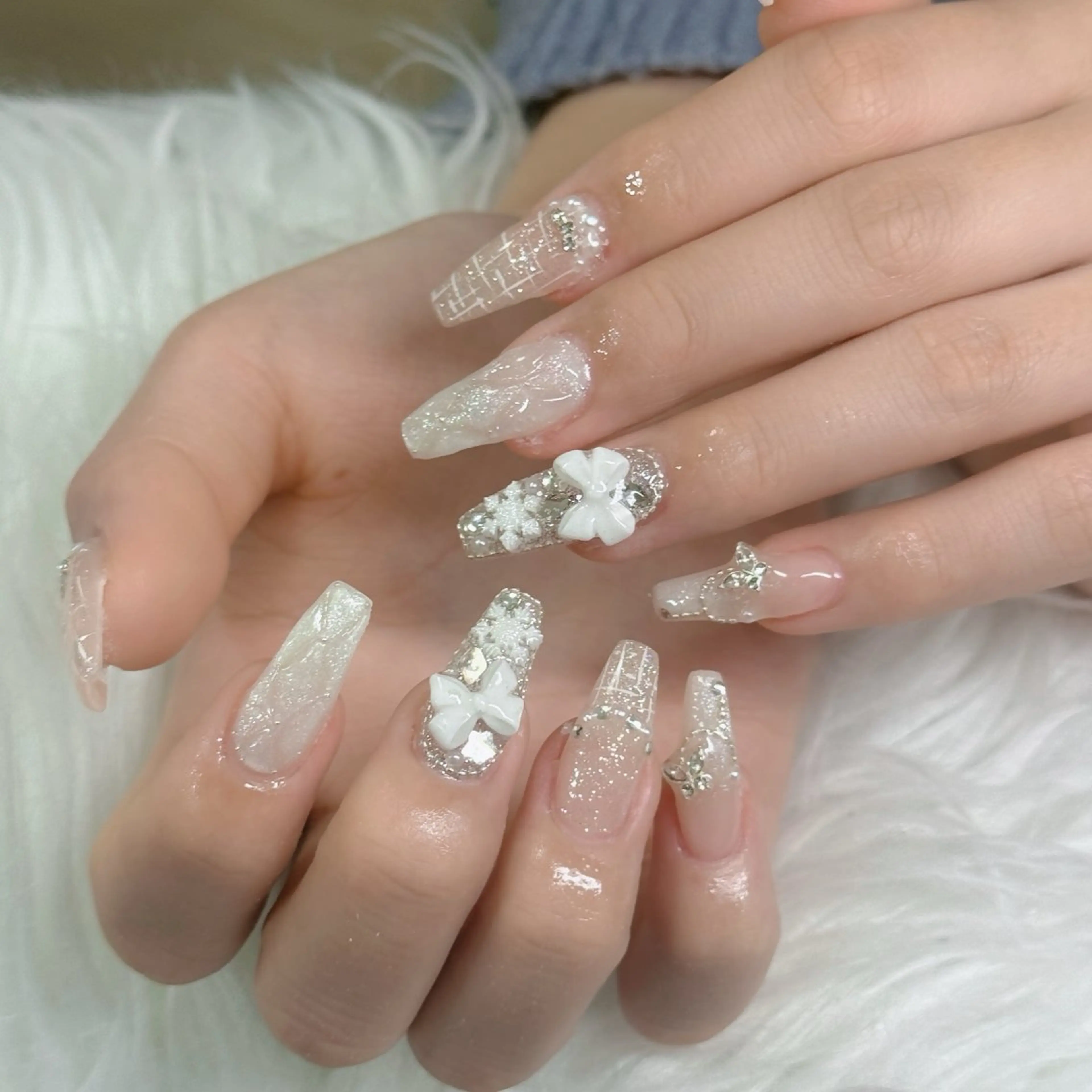 ネイル フットネイル フレンチネイル グラデーション 韓国ネイル ロングネイル ハンドネイル Hani Nail Salonのネイルデザイン