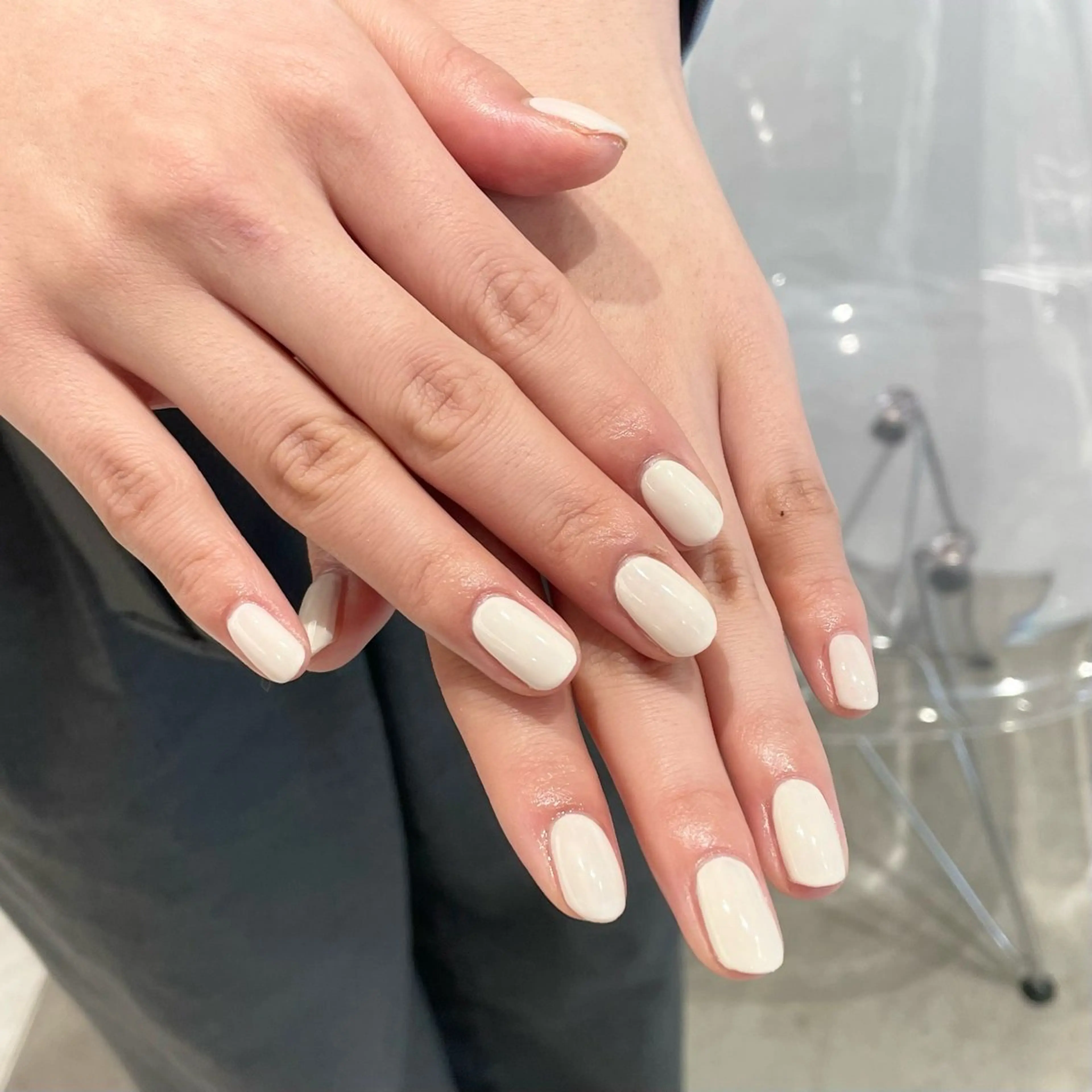 【ハンドジェルネイル💅🏻】ワンカラー🎨(オフ・長さ出し❌)の写真