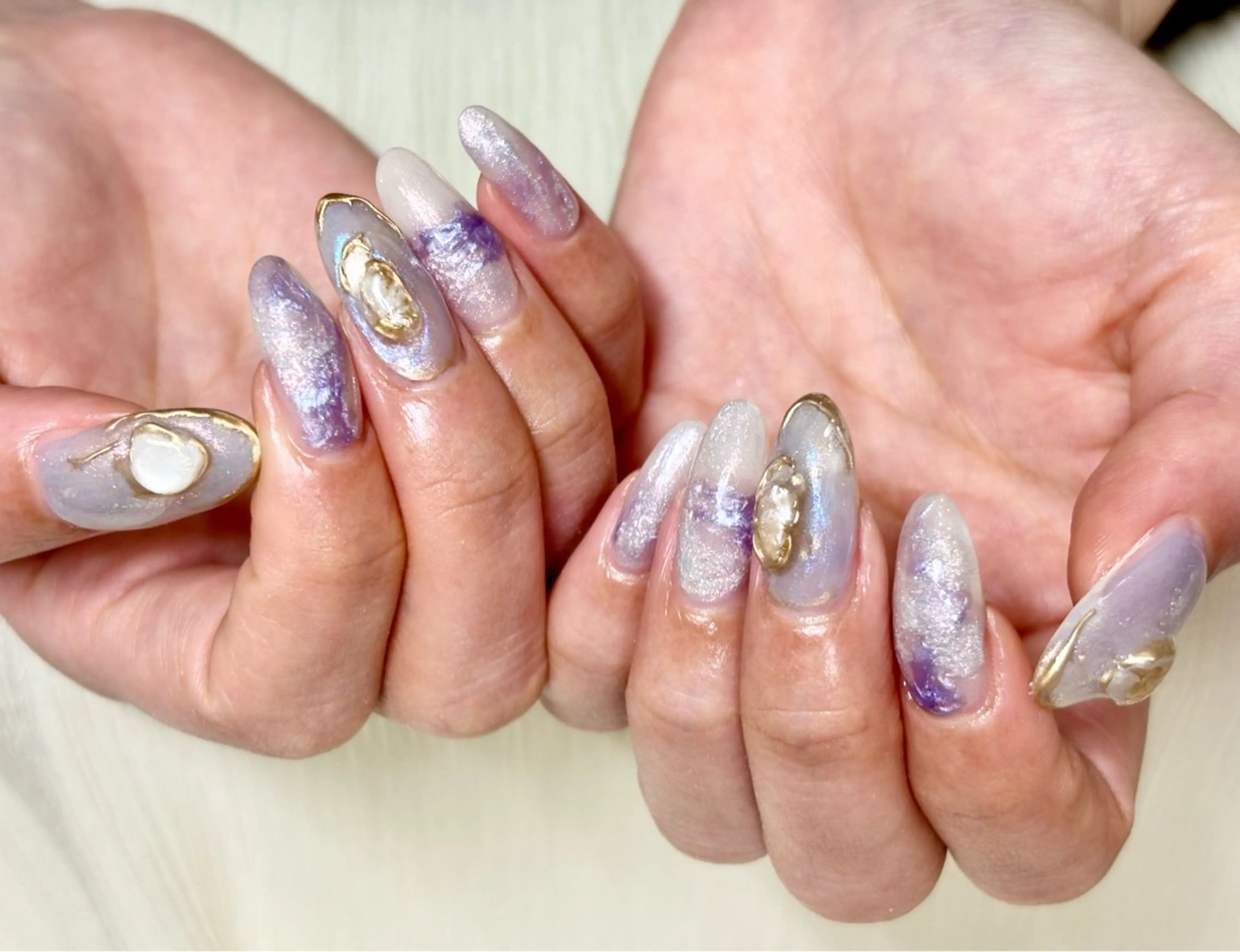 ネイル ニュアンスネイル 春ネイル ハンドネイル ハンドケア ETE LUNA NAILのネイルデザイン