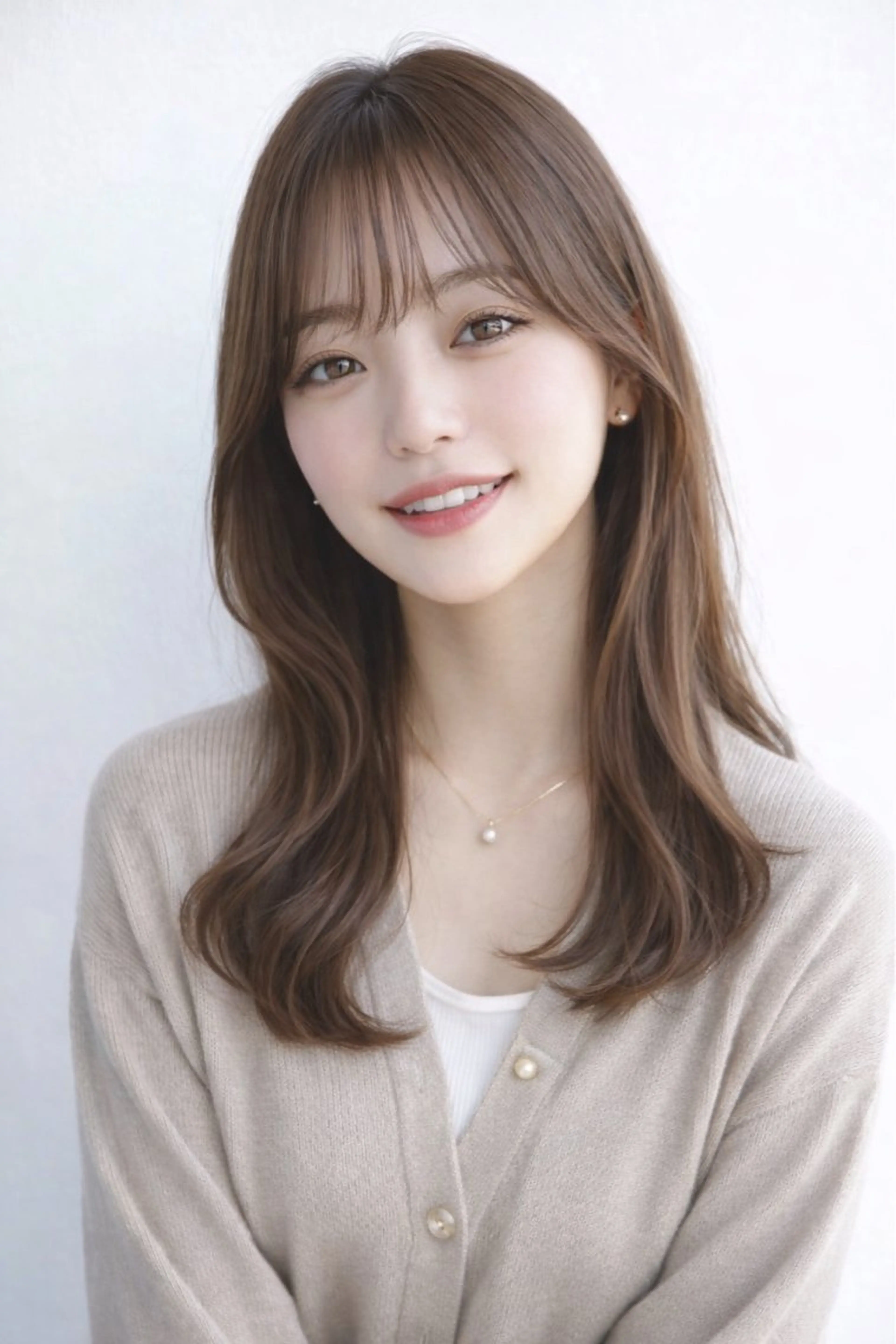 ミディアム カラー アディクシーカラー ベージュカラー ブリーチ 透明感カラー ブリーチなしカラー カット ヘアカラー トリートメント 田村和範/似合わせ カラー/髪質改善のヘアスタイル