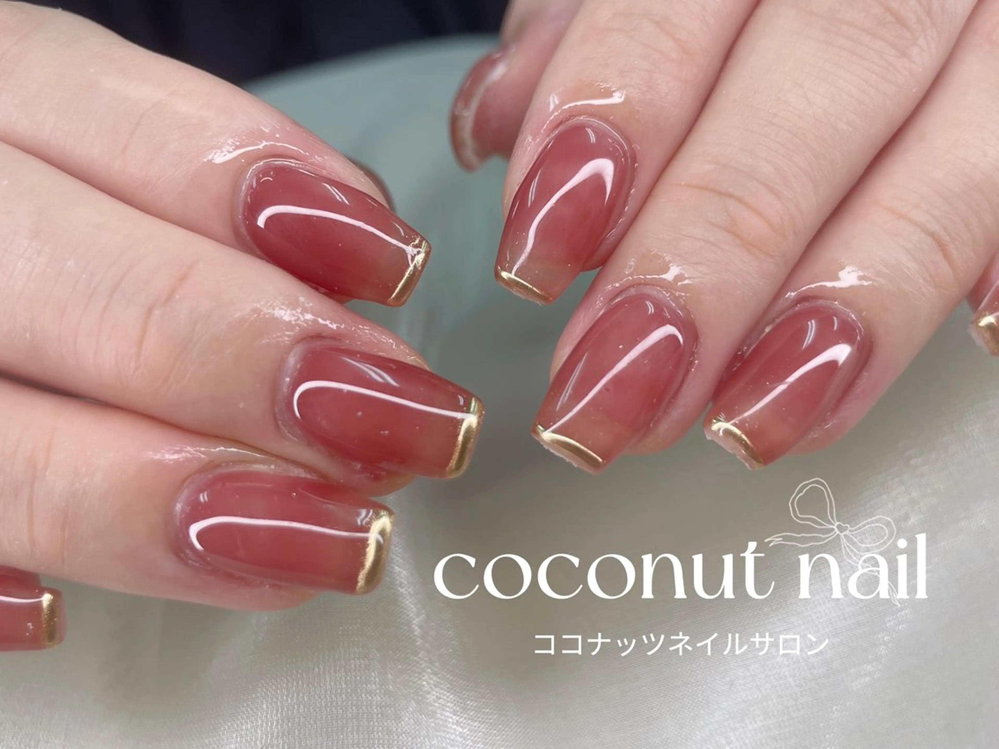 ネイル べっ甲ネイル フレンチネイル キラキラネイル マグネットネイル 大理石ネイル(マーブル) ハンドネイル 神田 ココナッツのネイルデザイン