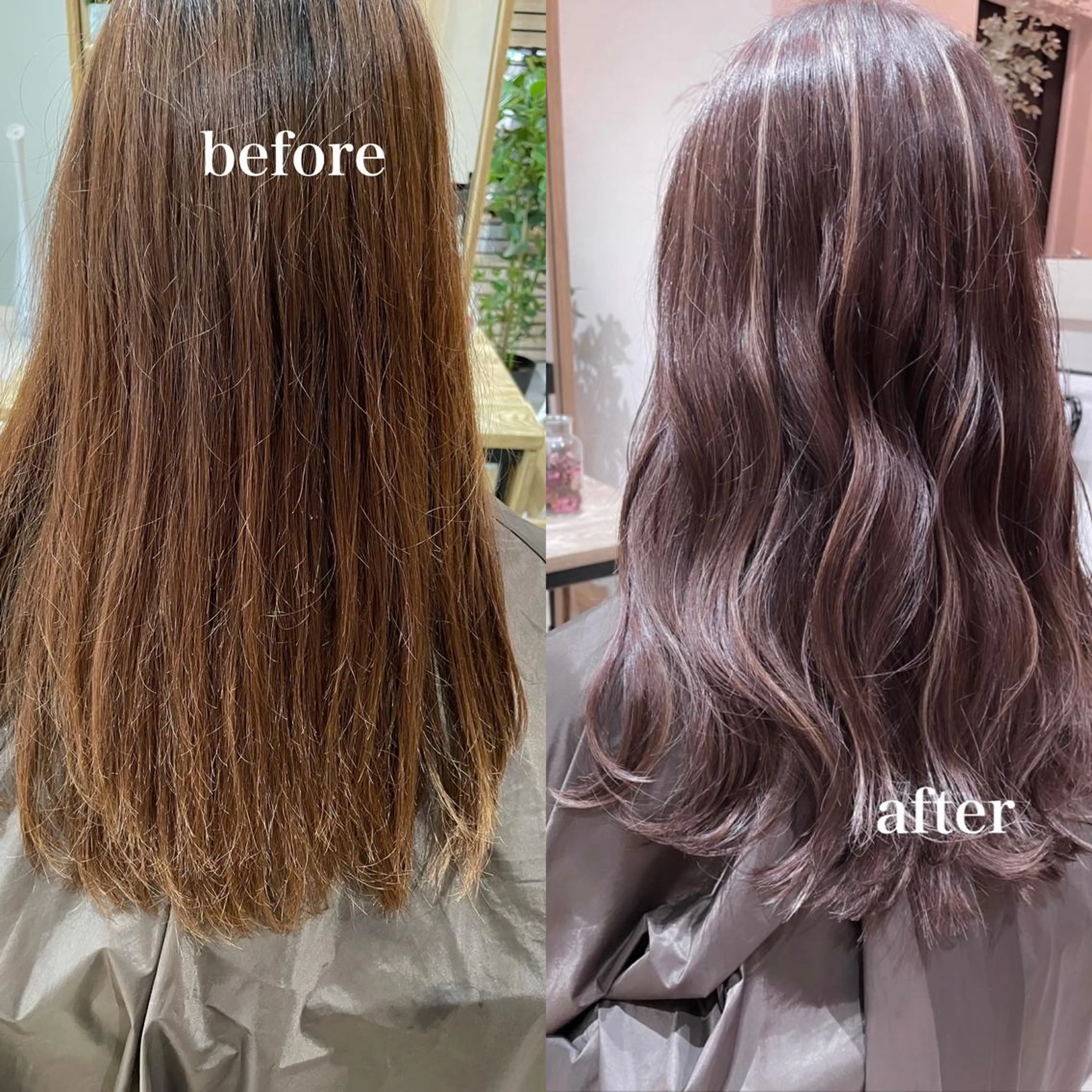 セミロング カラー アッシュ ベージュカラー ハイライトカラー ハイライト VERBENA所属・ハイライト／艶カラー 大河シンジのヘアスタイル