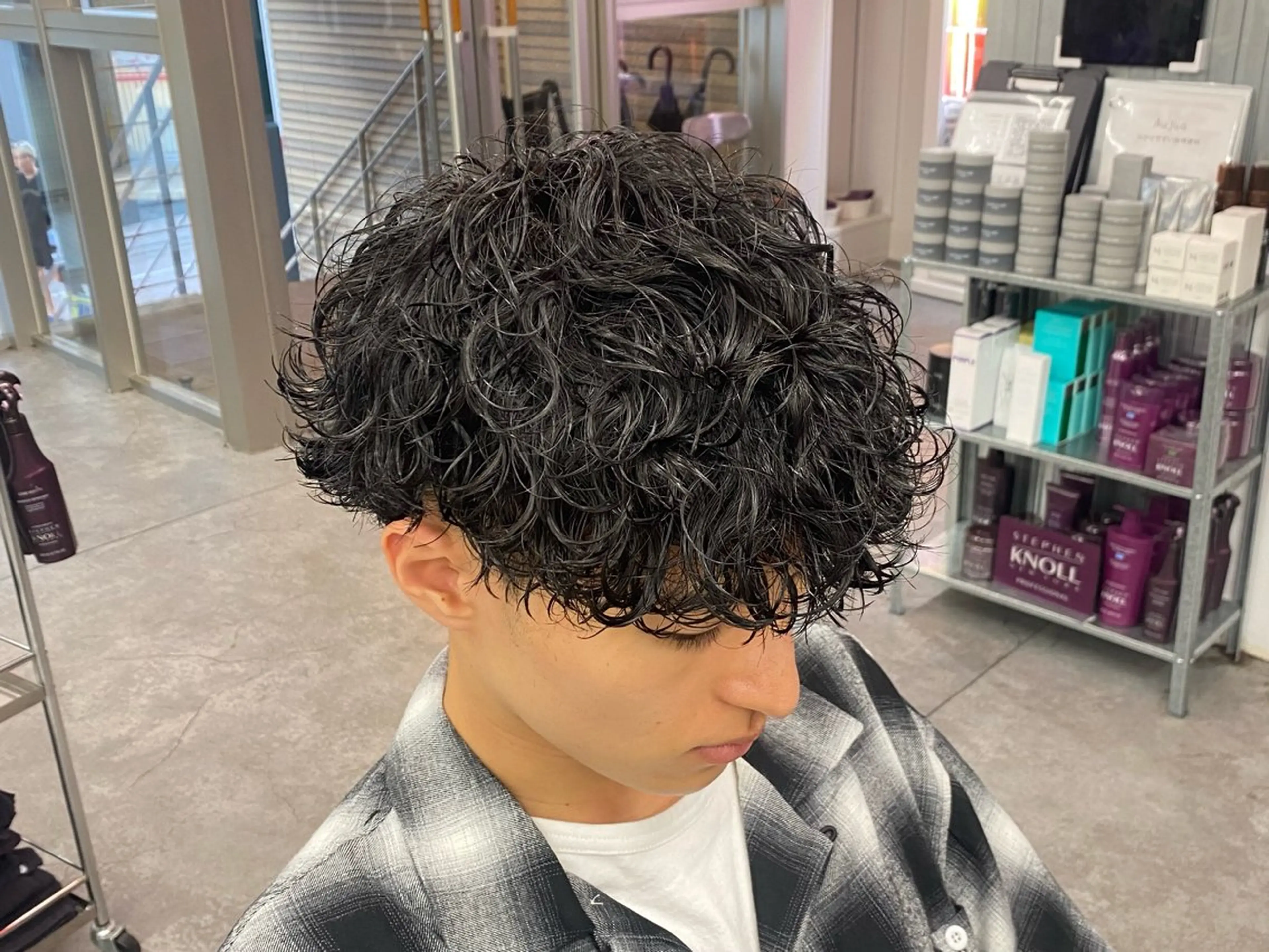 ショート パーマ メンズ メンズパーマ 波巻きパーマ スパイラルパーマ カット パーマ 🔥漢髪特化メンズ マネージャーYUKIのヘアスタイル