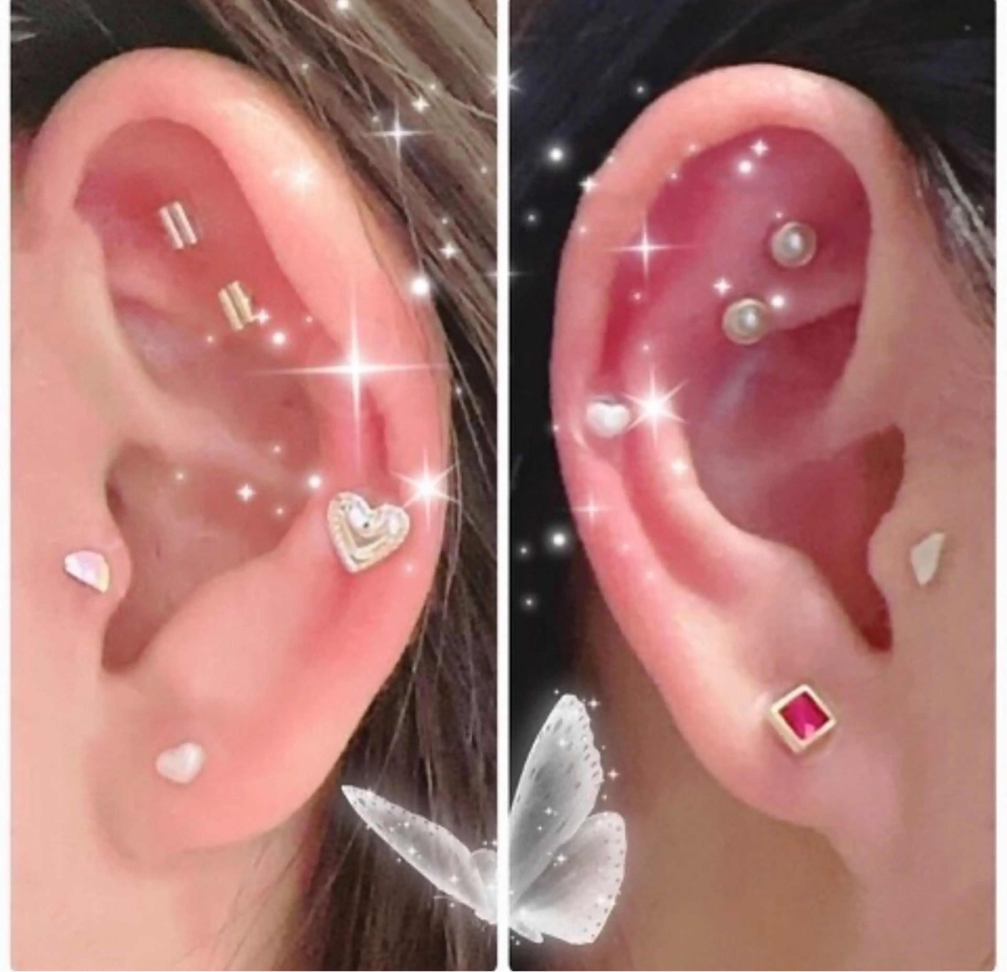 耳ツボジュエリー両耳10粒☆💎の写真