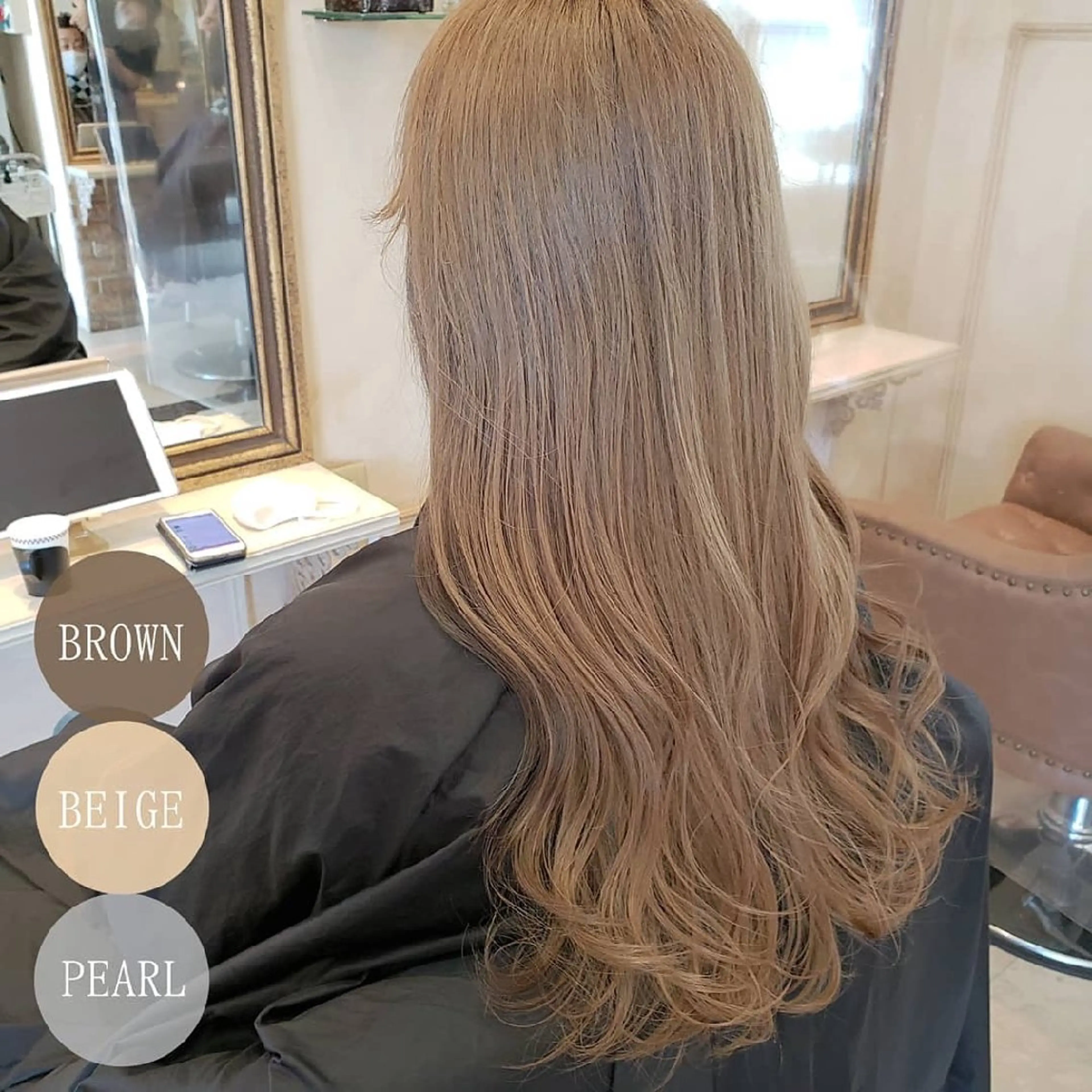 カラー ベージュカラー ブリーチ ミルクティーベージュ 髪質改善 -Cream- クリーム町田店のヘアスタイル